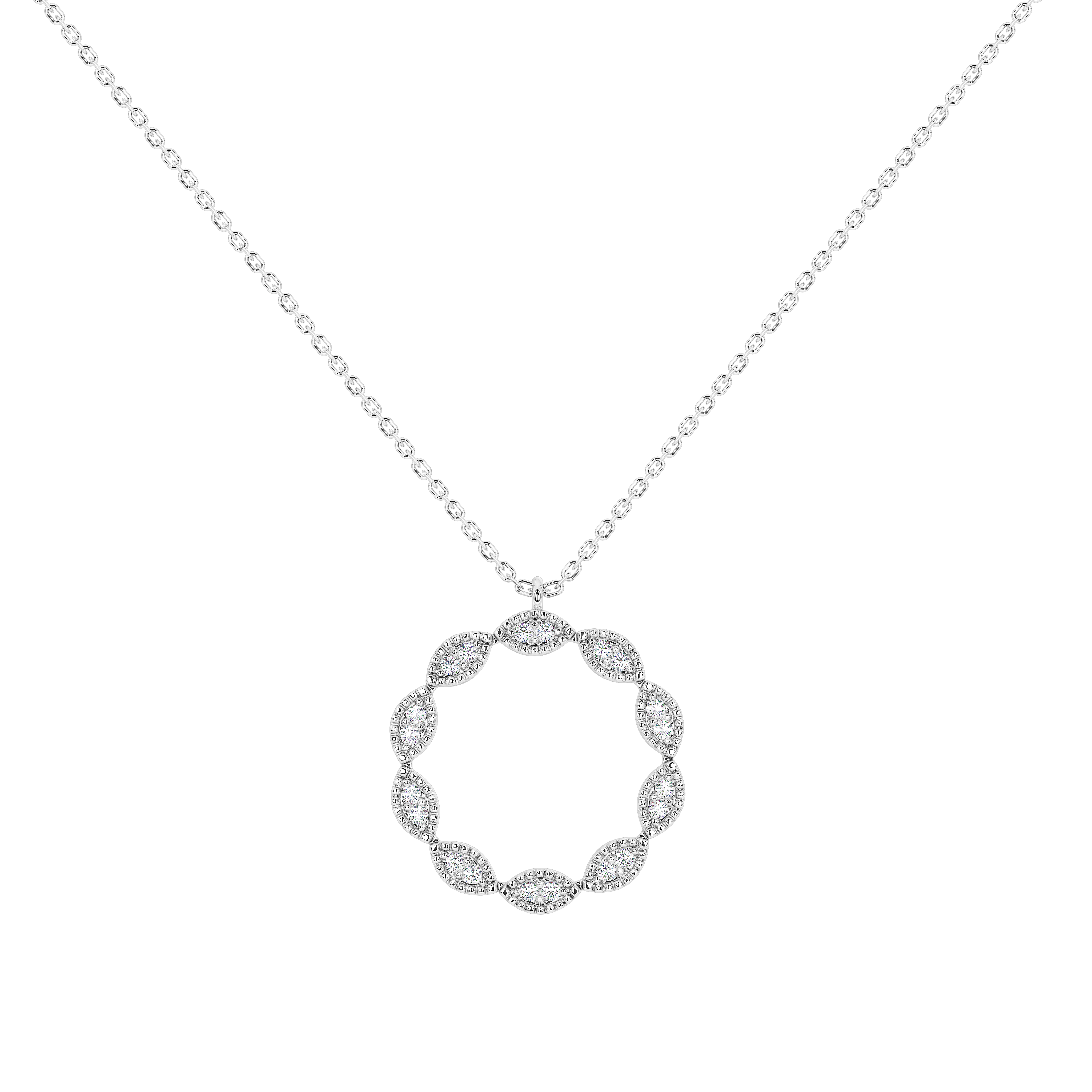 Caelia Round Pavé Pendant