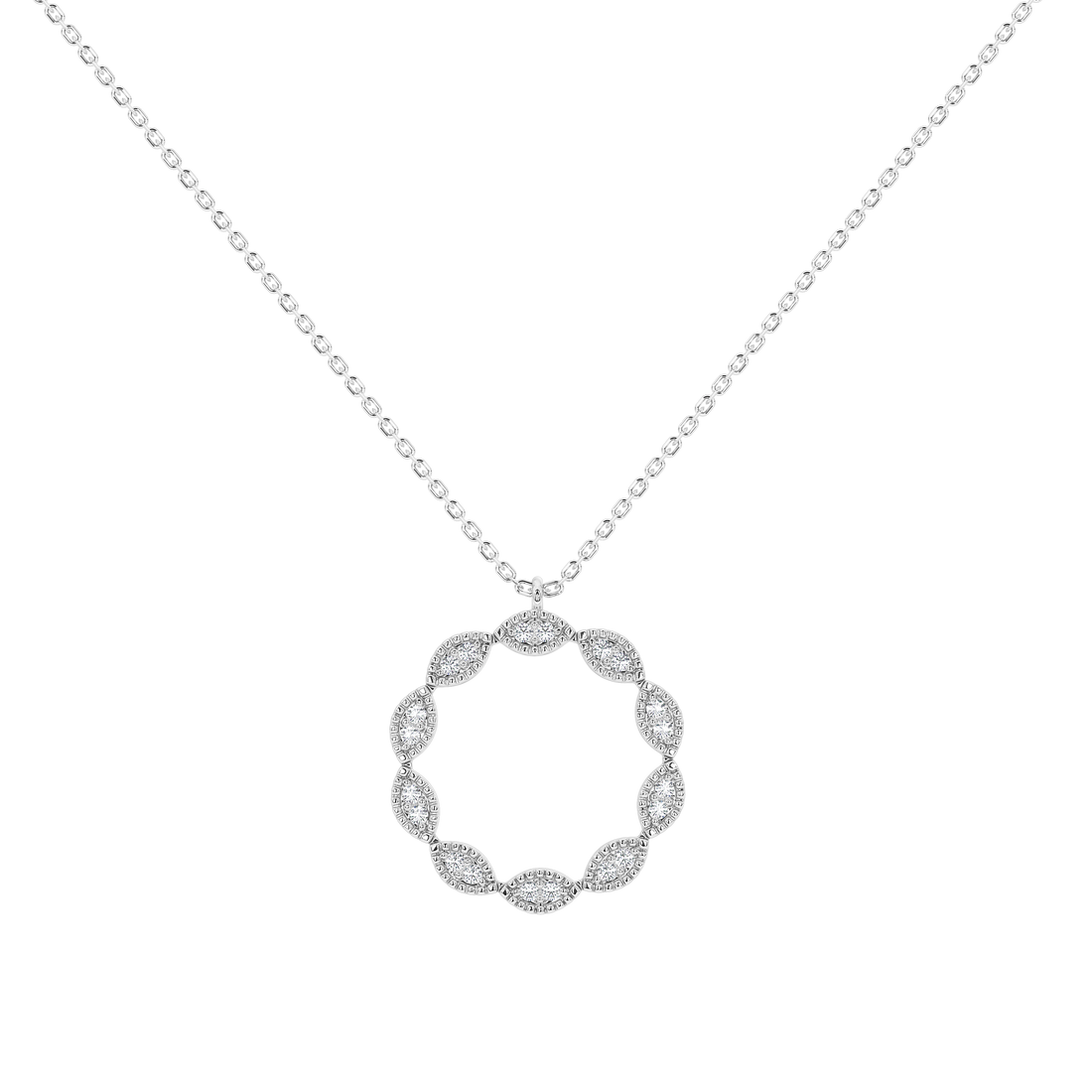 Caelia Round Pavé Pendant