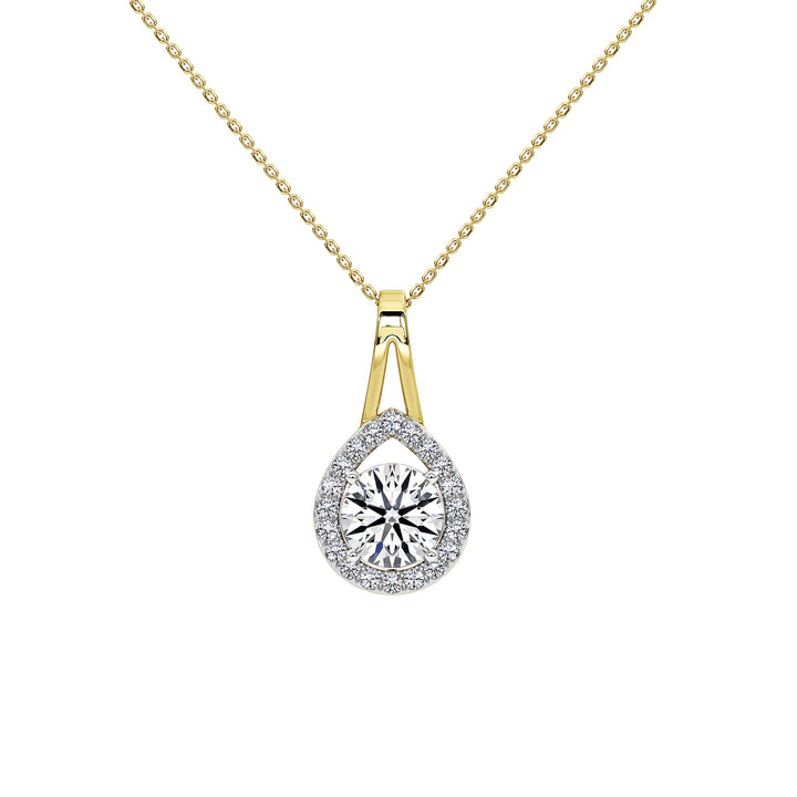 Solène Round Solitaire Pendant (Without Chain)