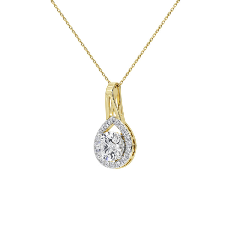 Solène Round Solitaire Pendant (Without Chain)