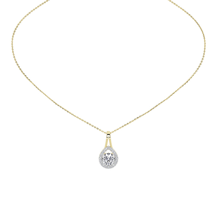 Solène Round Solitaire Pendant (Without Chain)