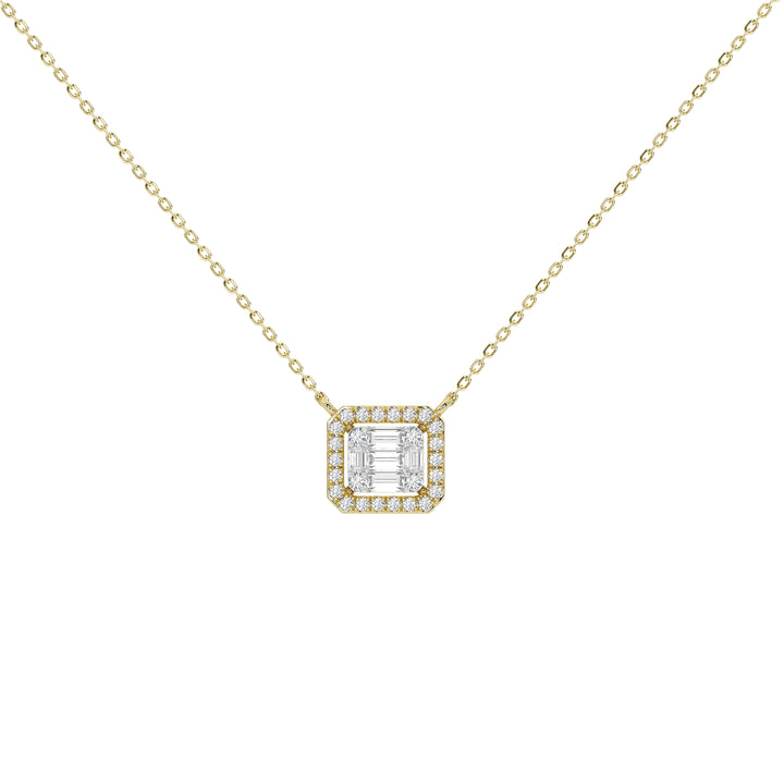 Briar Round Baguette Pendant (With Chain)