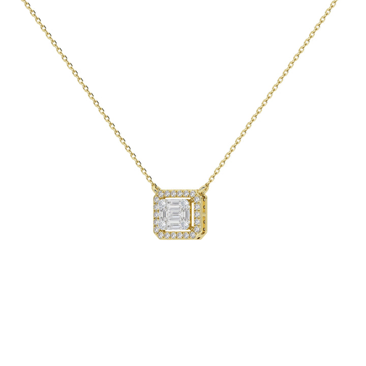 Briar Round Baguette Pendant (With Chain)
