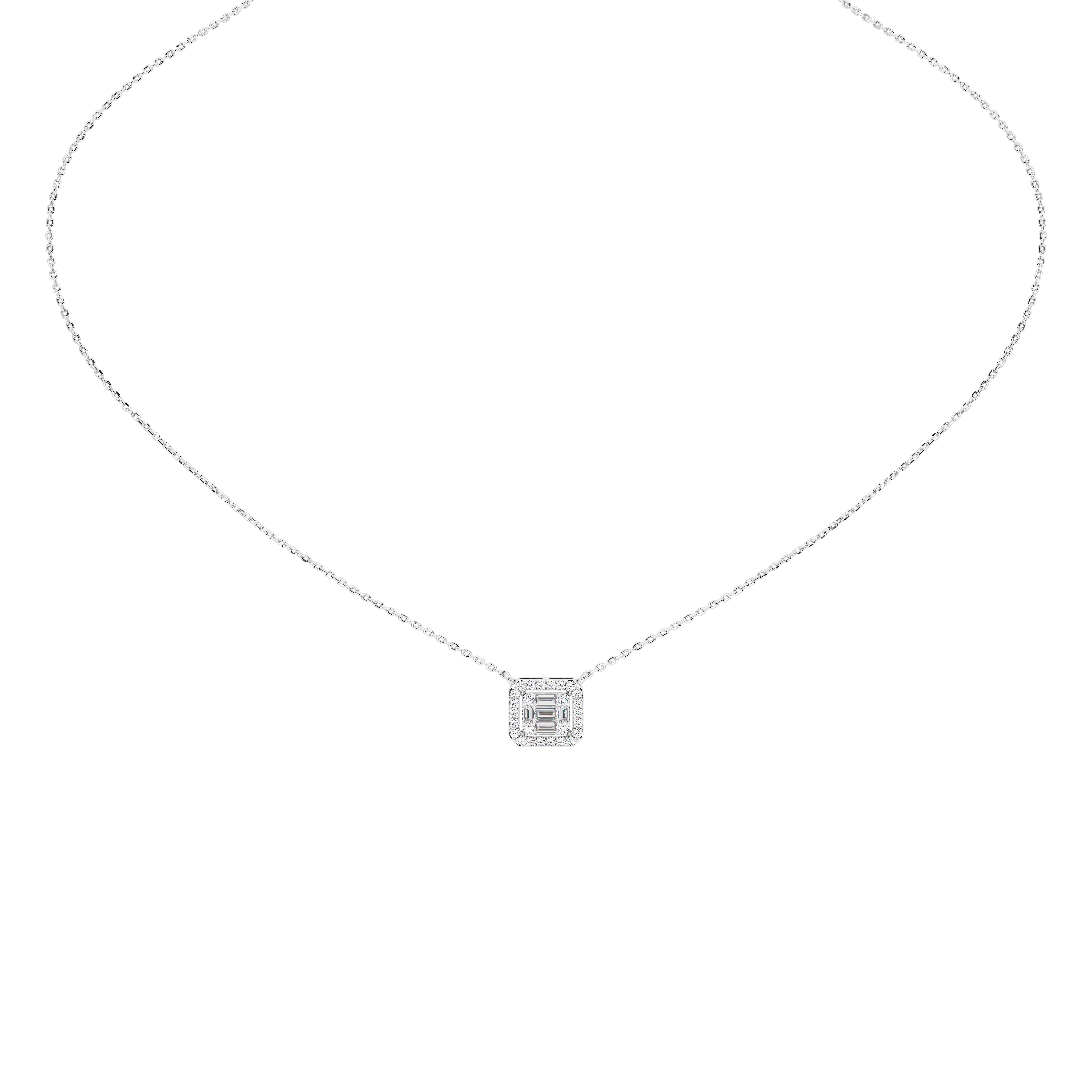 Briar Round Baguette Pendant
