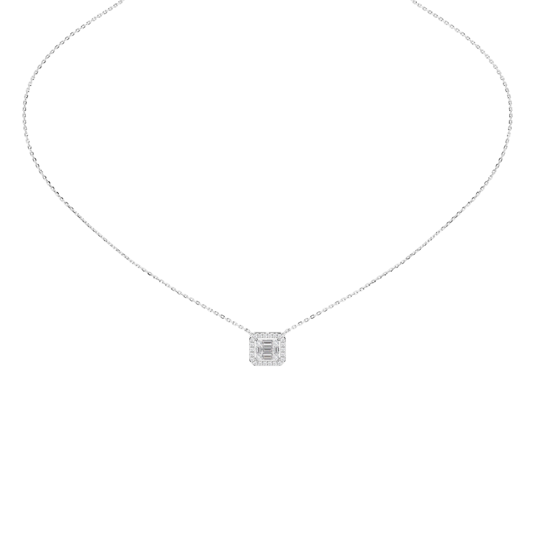 Briar Round Baguette Pendant