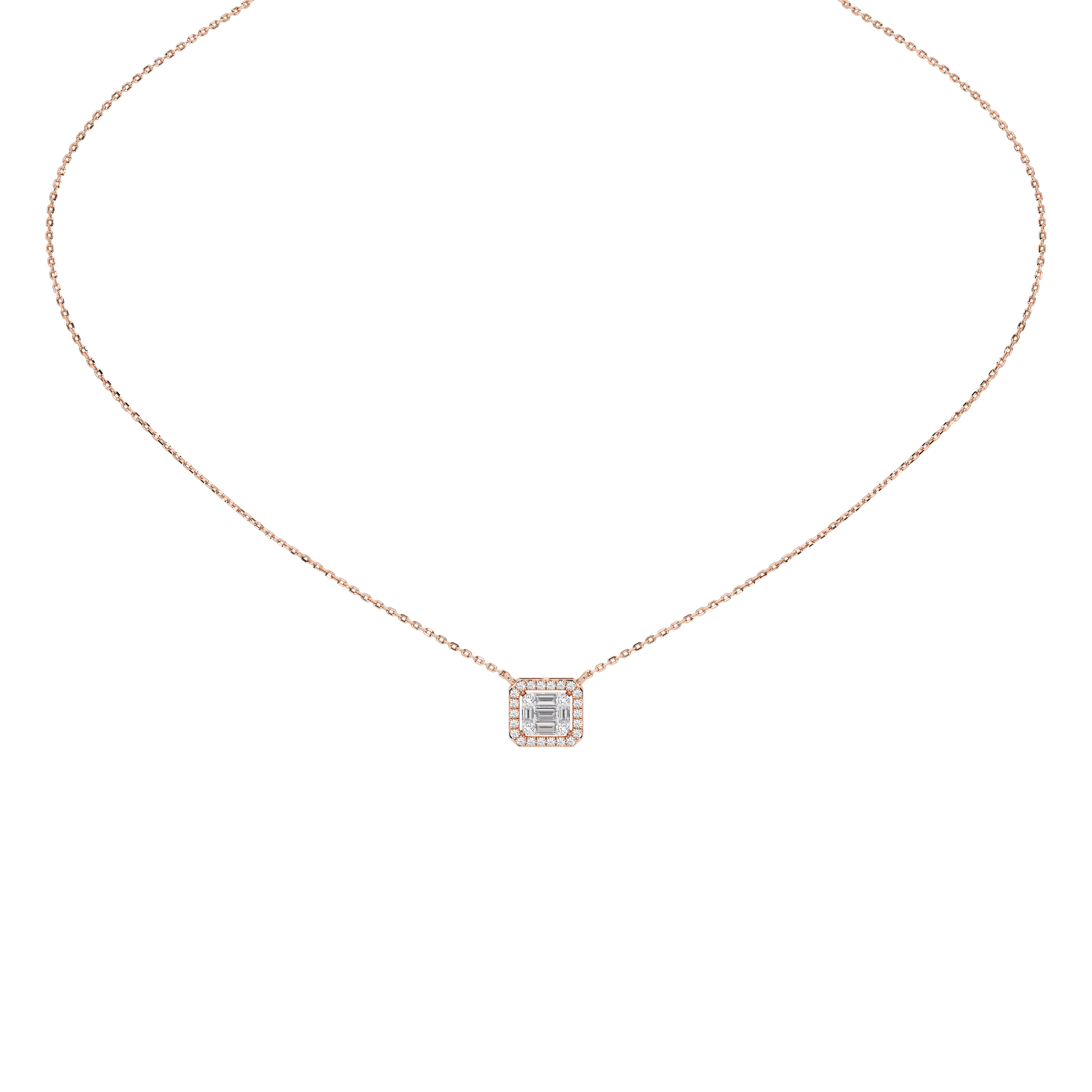 Briar Round Baguette Pendant