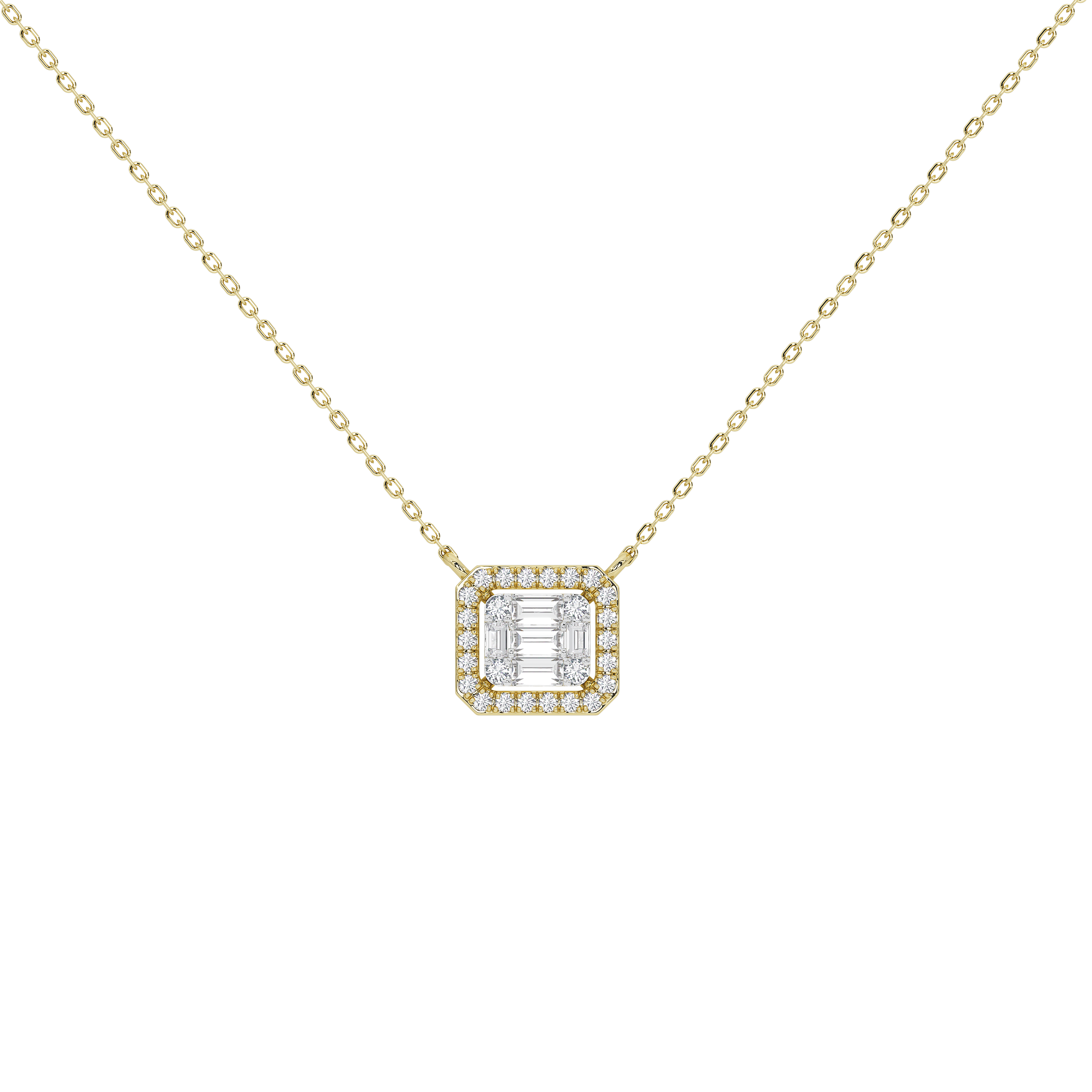 Briar Round Baguette Pendant
