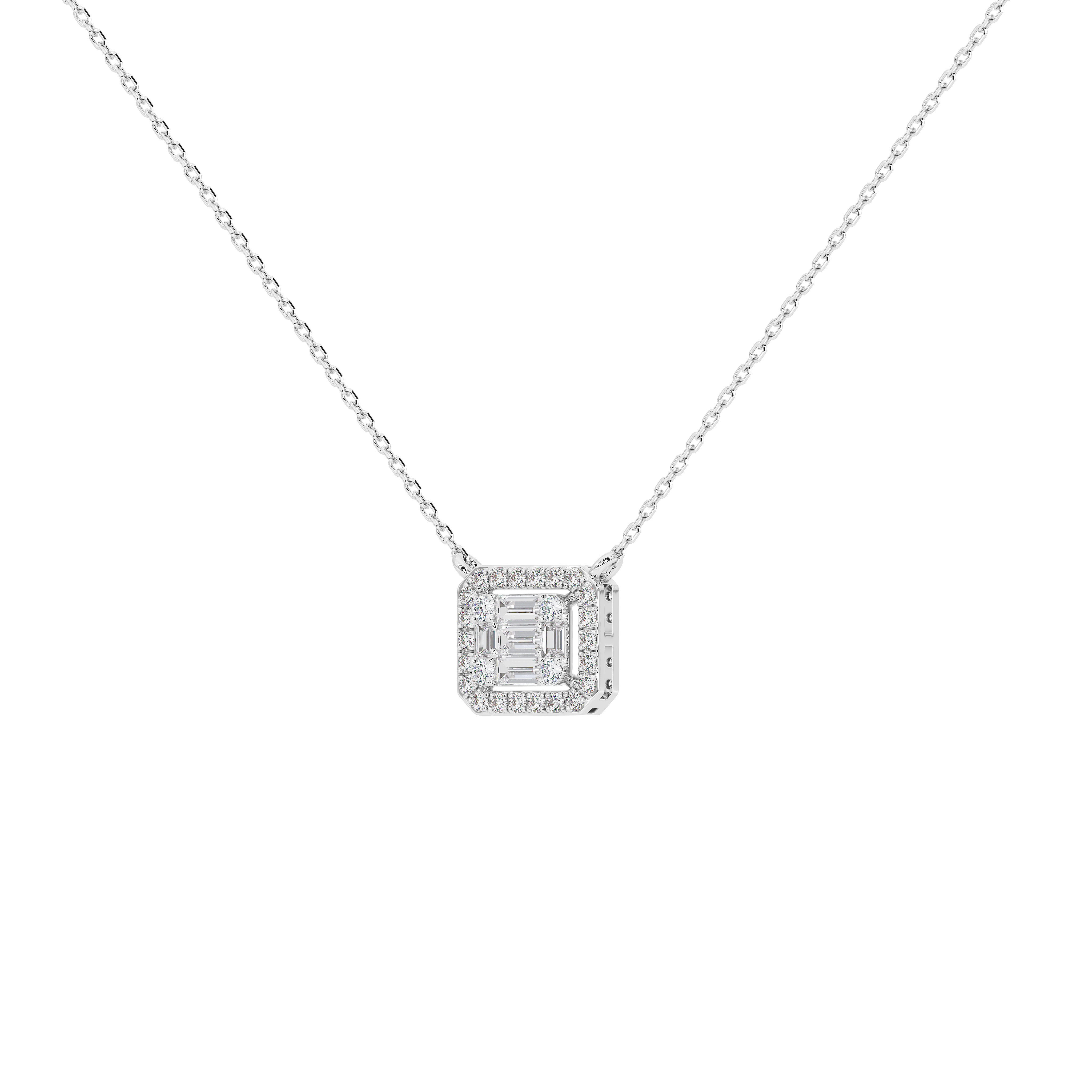 Briar Round Baguette Pendant