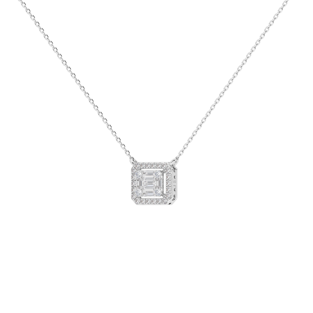 Briar Round Baguette Pendant