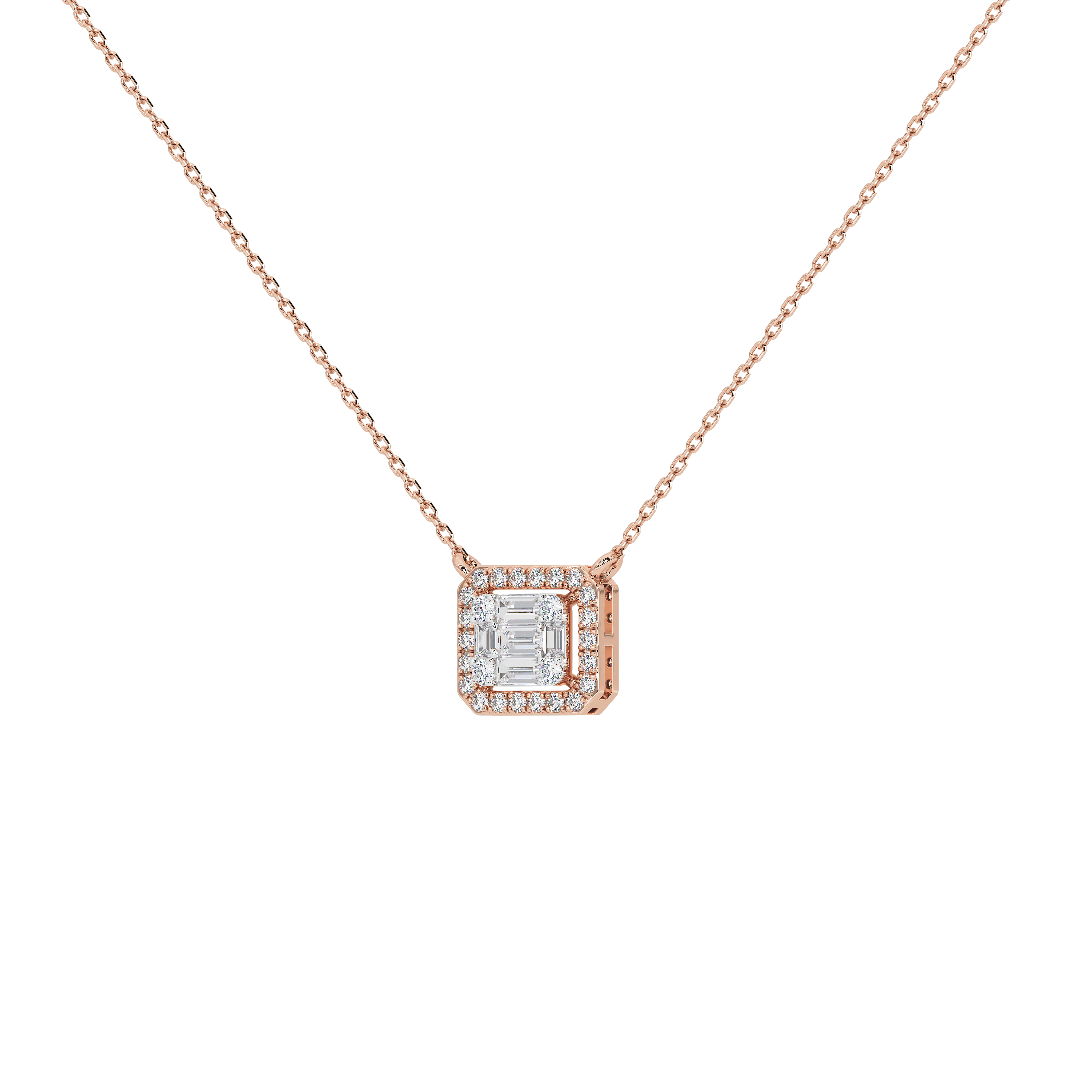 Briar Round Baguette Pendant