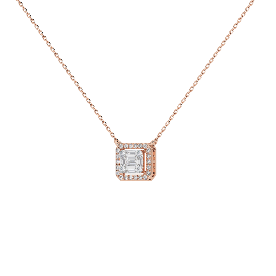 Briar Round Baguette Pendant