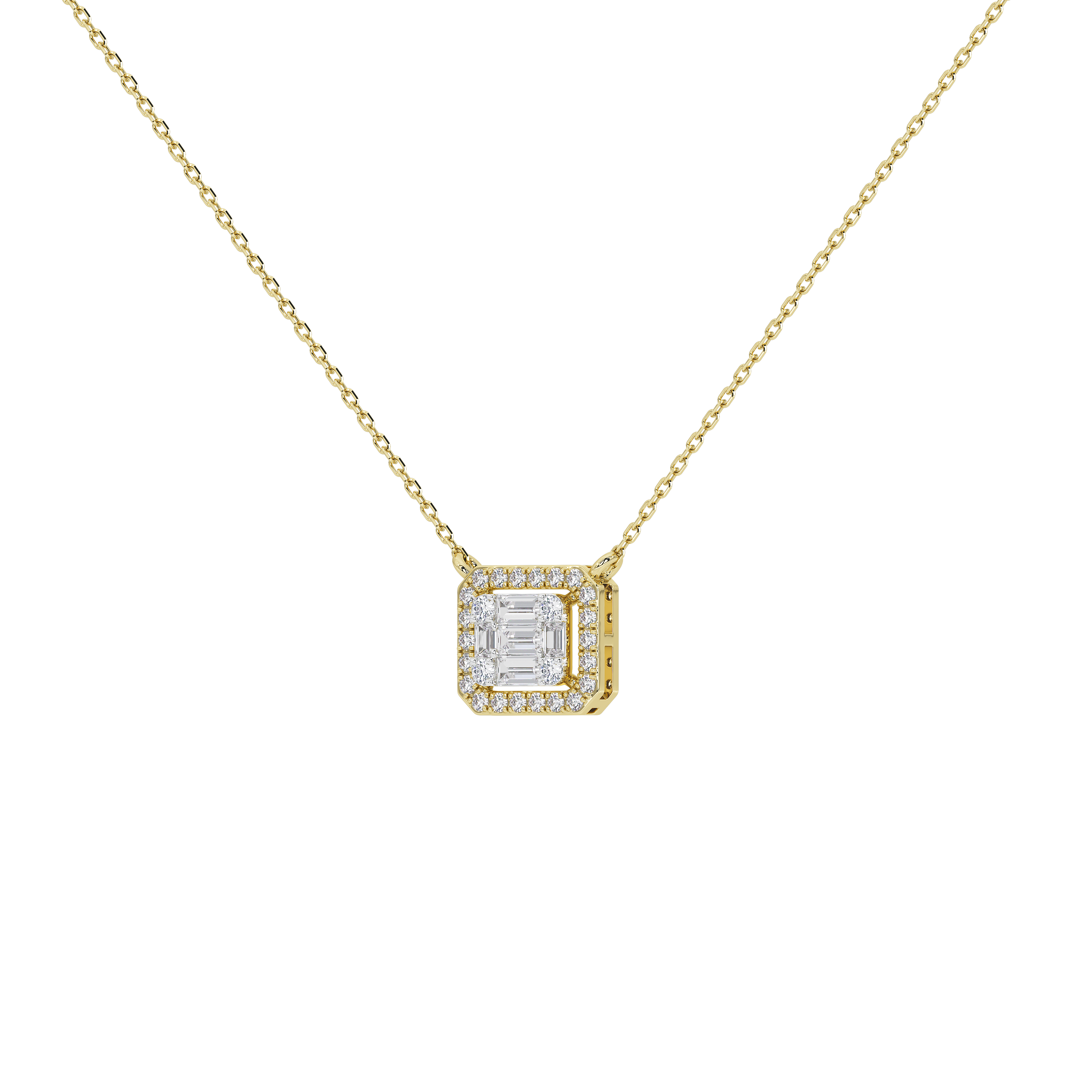 Briar Round Baguette Pendant