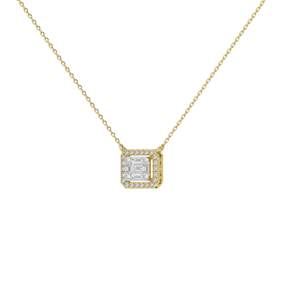 Briar Round Baguette Pendant