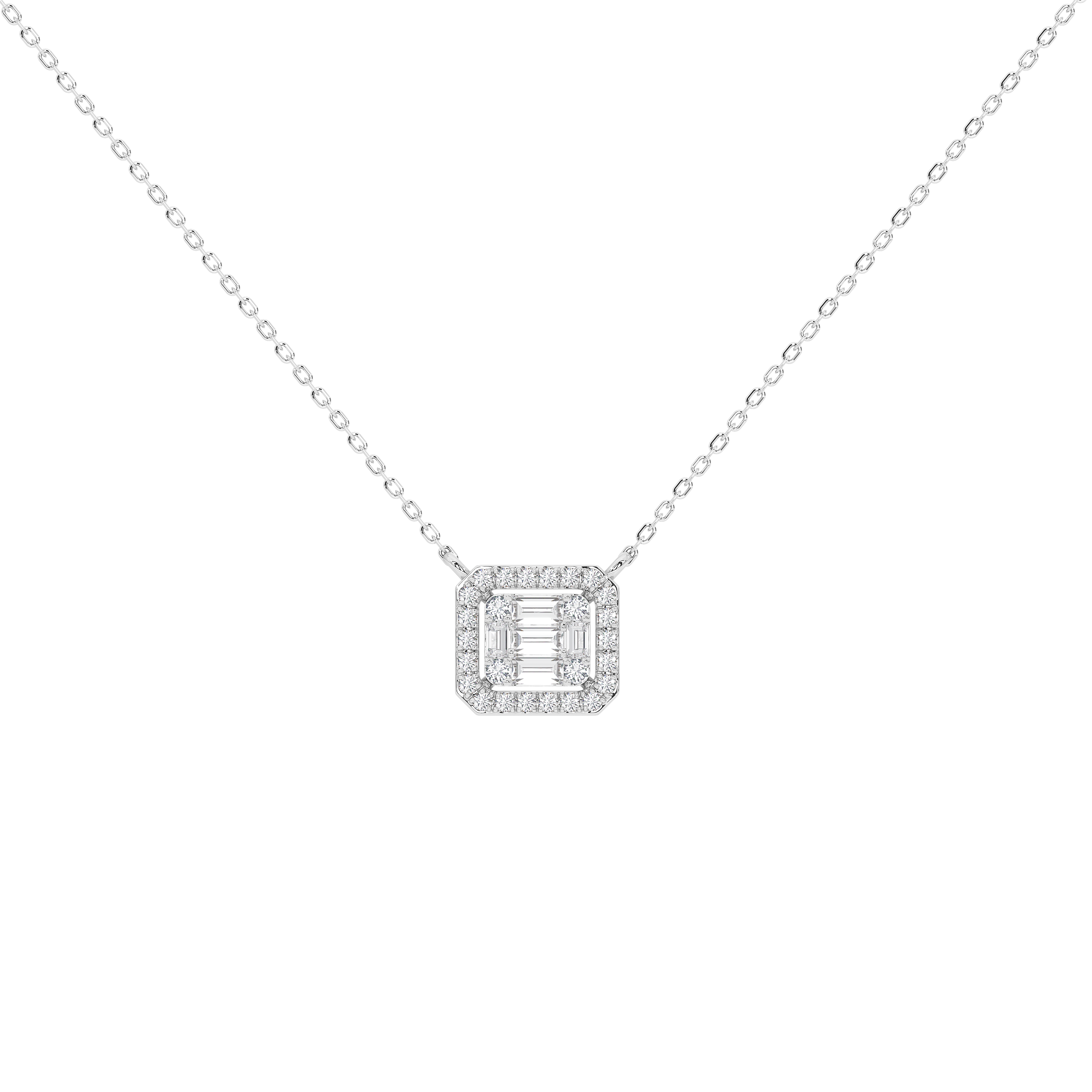 Briar Round Baguette Pendant