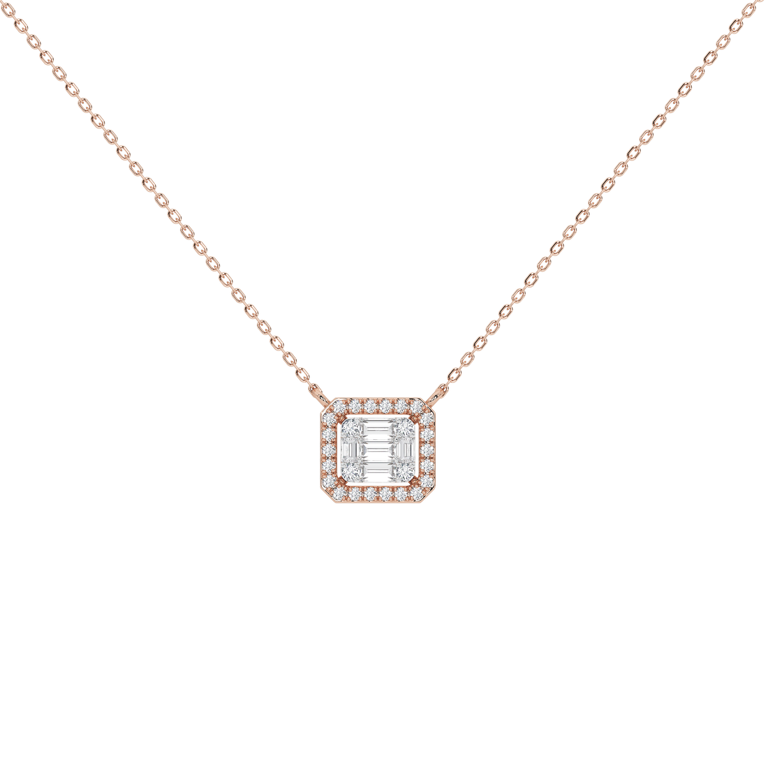 Briar Round Baguette Pendant