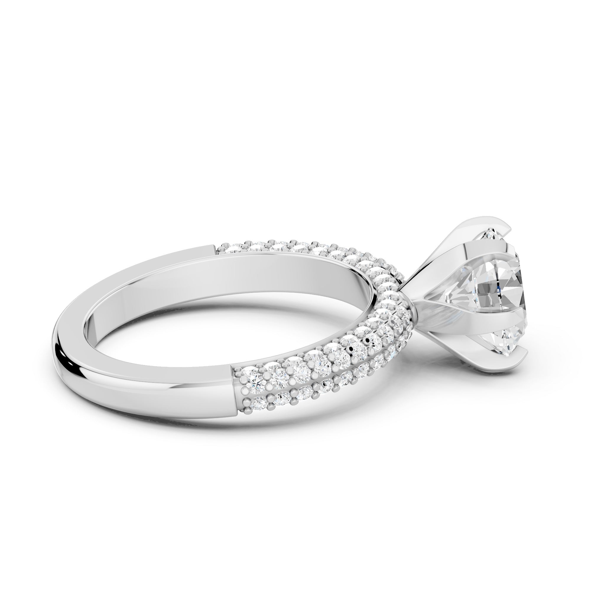 2 Carat Noire Classic Solitaire Diamond Ring