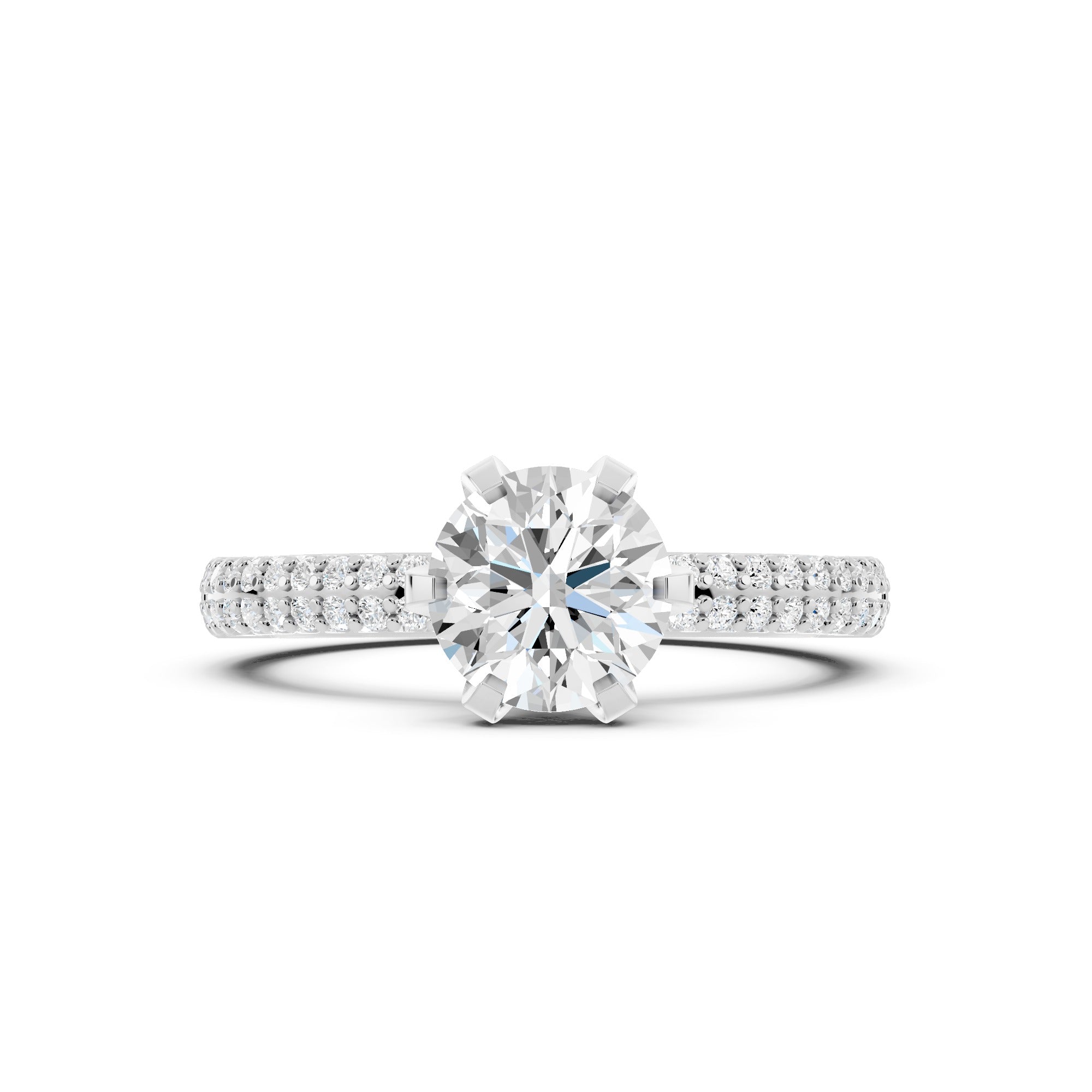 2 Carat Noire Classic Solitaire Diamond Ring