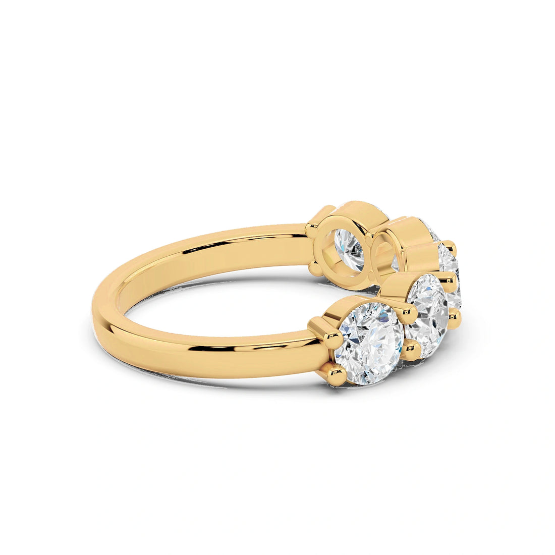 Odessa Five Stone Round Diamond Band