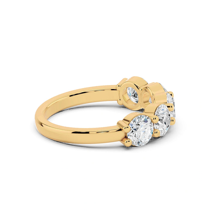 Odessa Five Stone Round Diamond Band