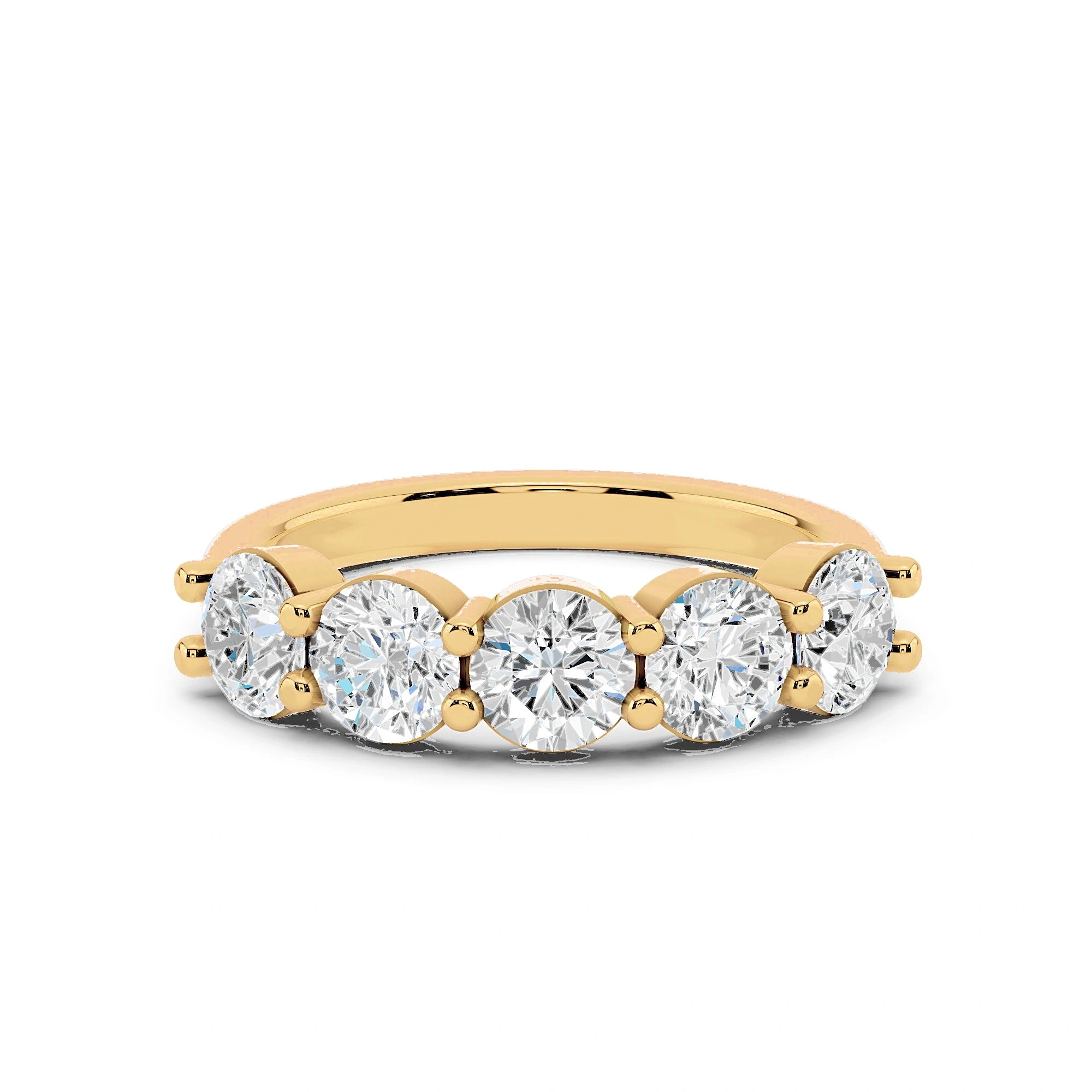 Odessa Five Stone Round Diamond Band