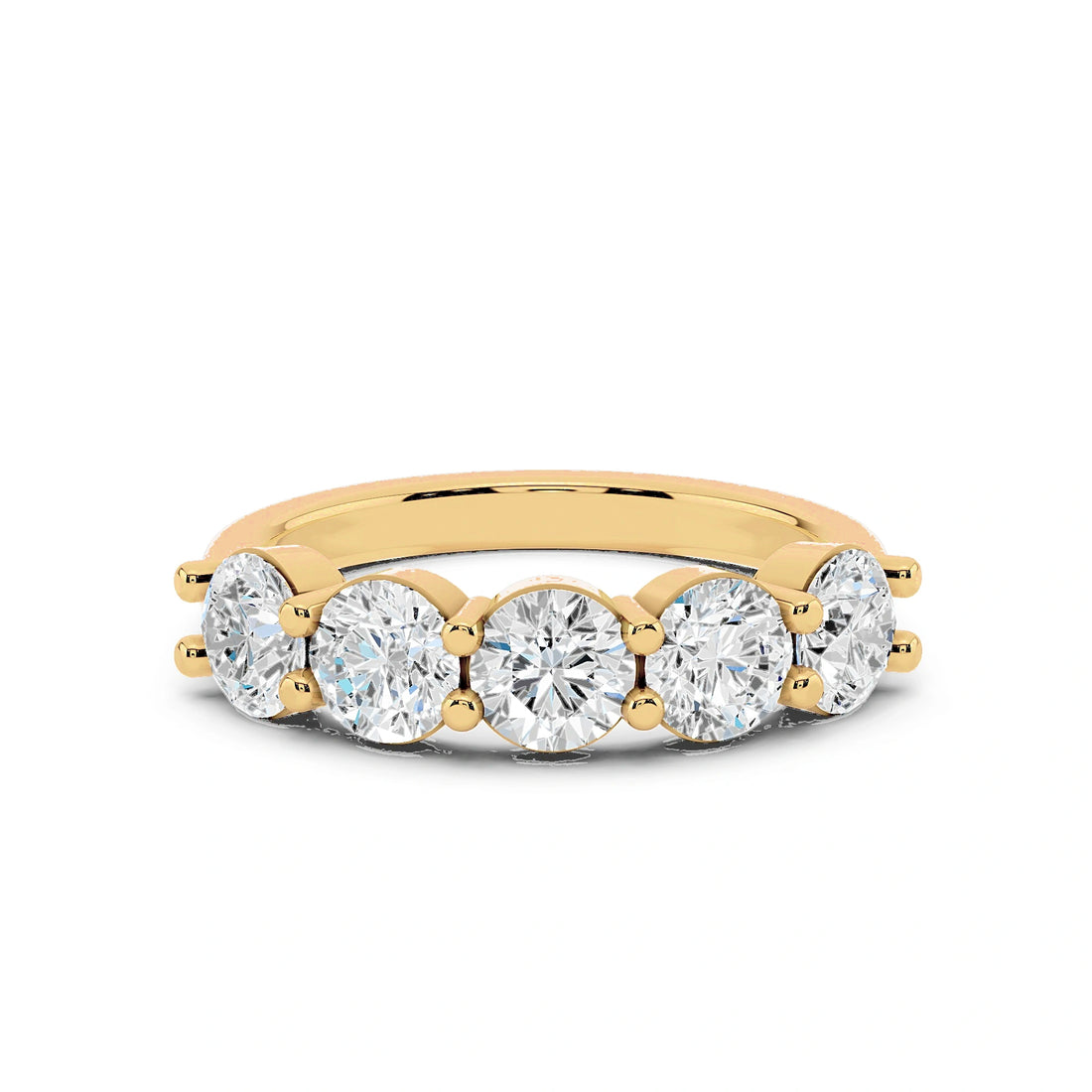 Odessa Five Stone Round Diamond Band