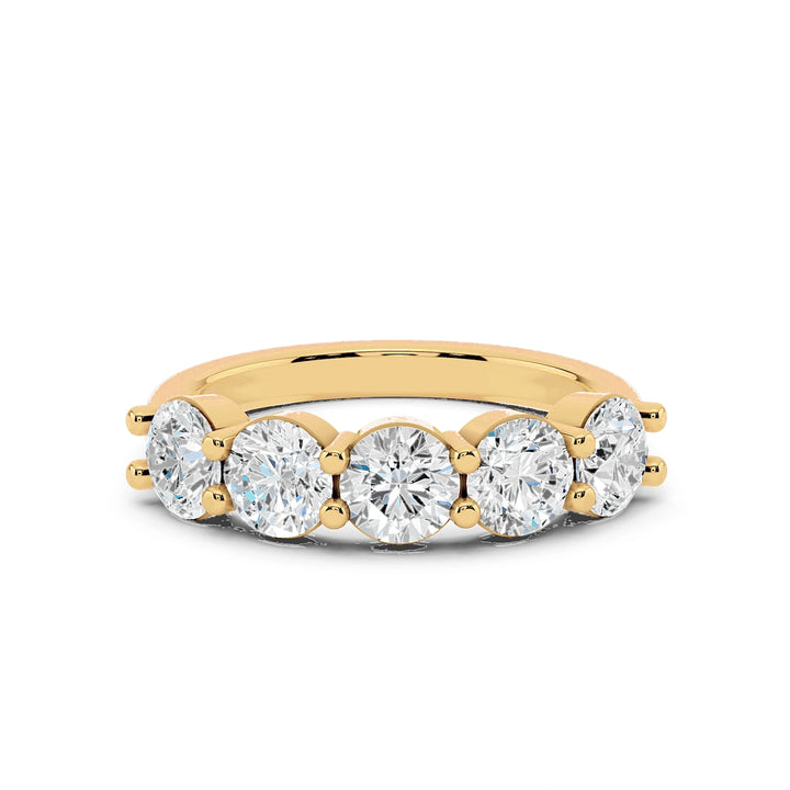 Odessa Five Stone Round Diamond Band