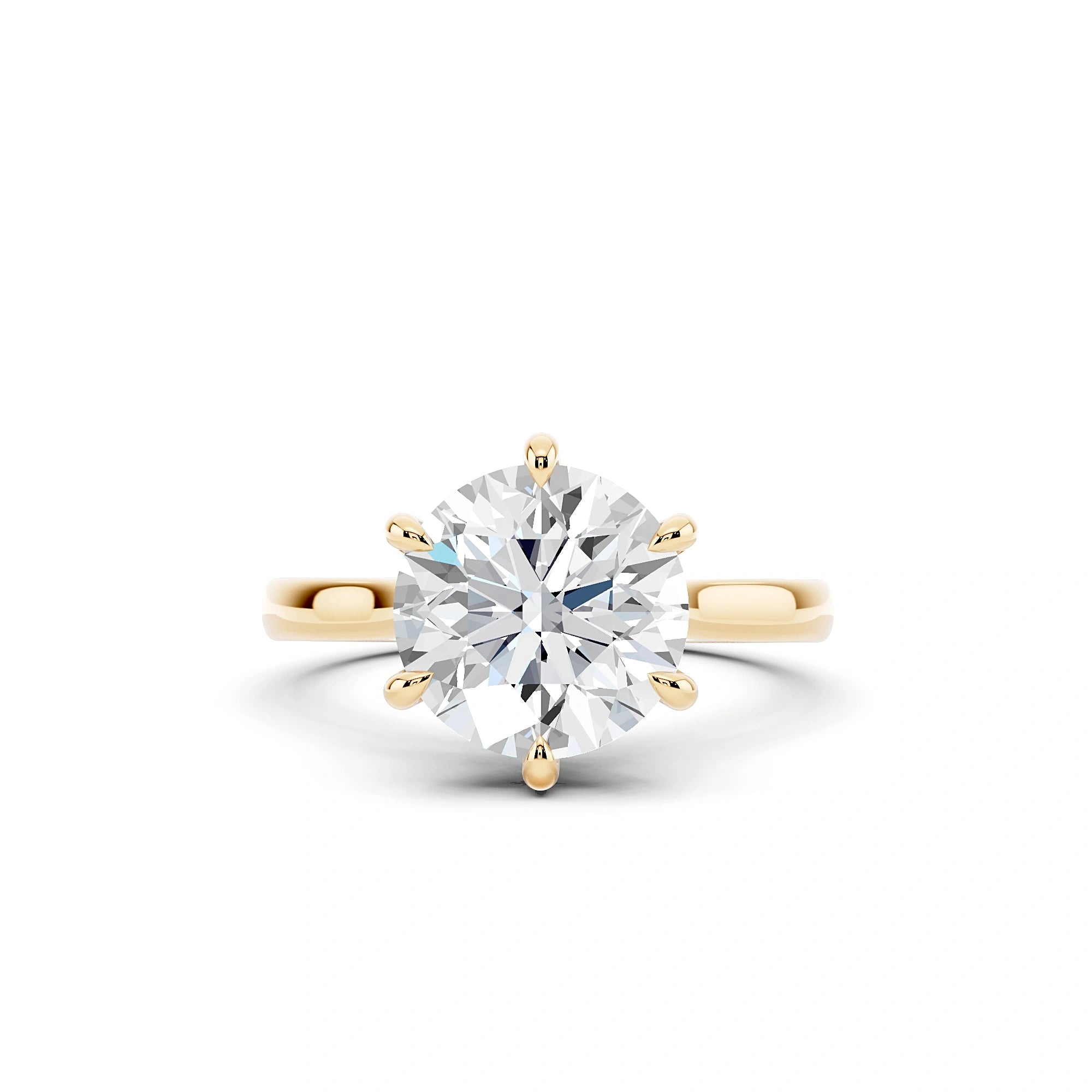 Odessa 4 Carat Round Diamond Solitaire Ring