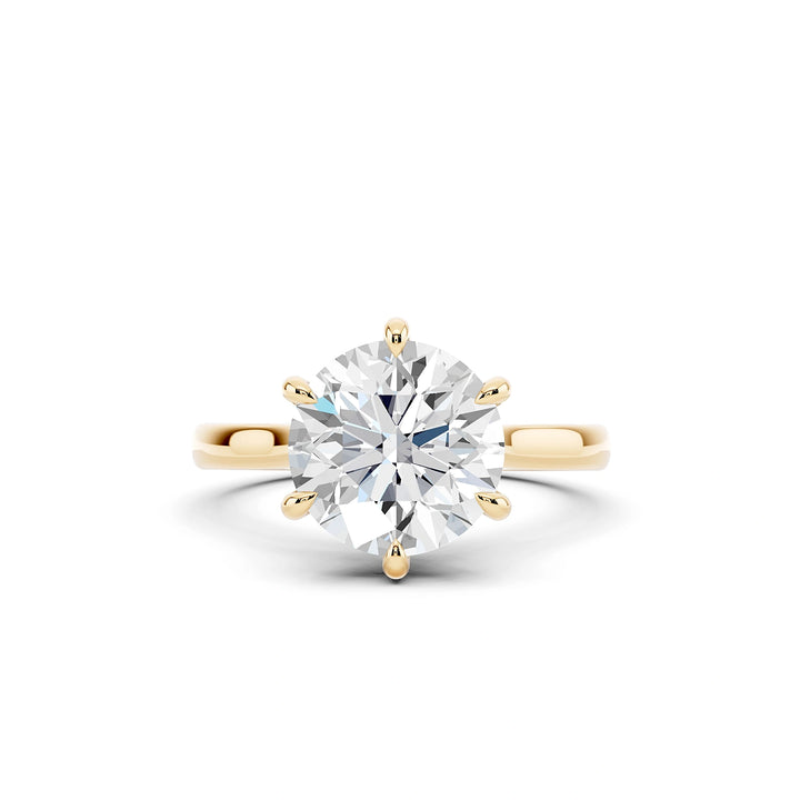 Odessa 4 Carat Round Diamond Solitaire Ring