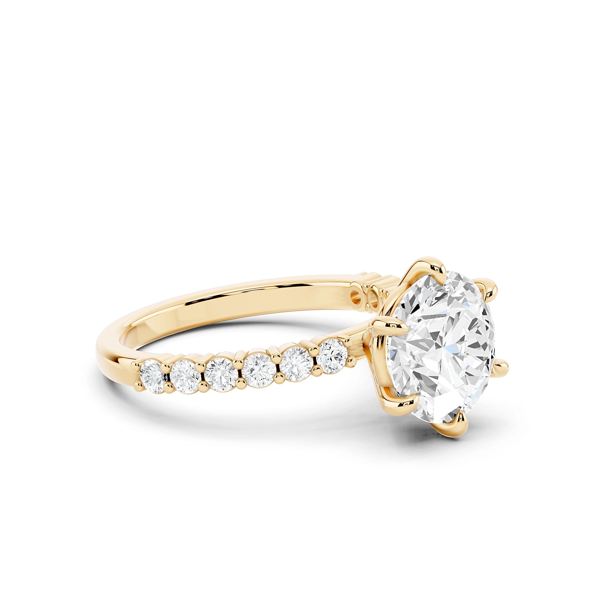 Camille 3 Carat Round Diamond Pave Ring