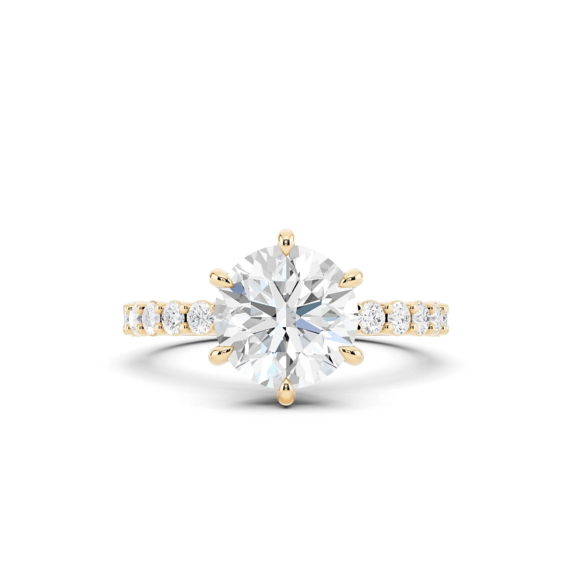 Camille 3 Carat Round Diamond Pave Ring