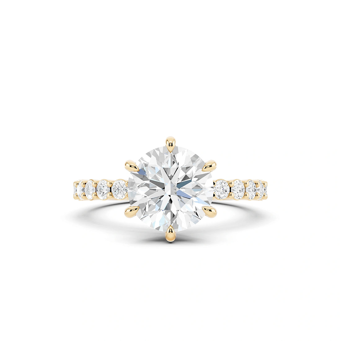 Camille 3 Carat Round Diamond Pave Ring