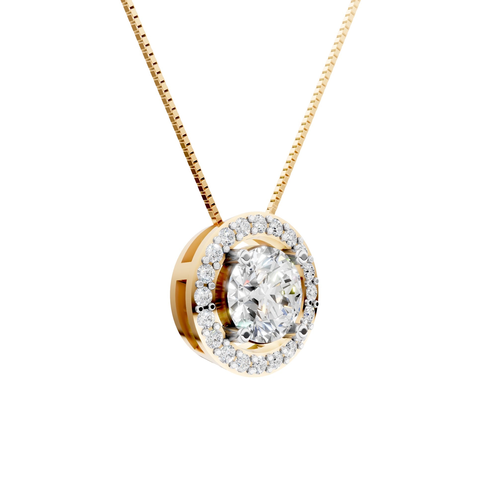 1 Carat Vivid Vogue Halo Pendant