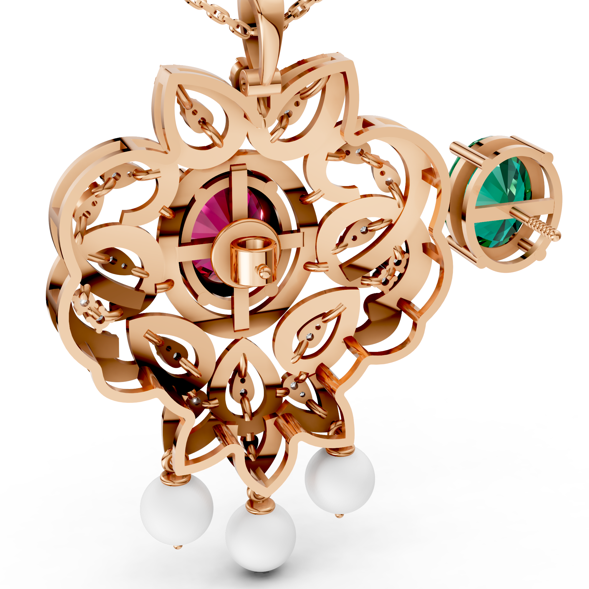 Changeable Stone Signature Diamond Pendant