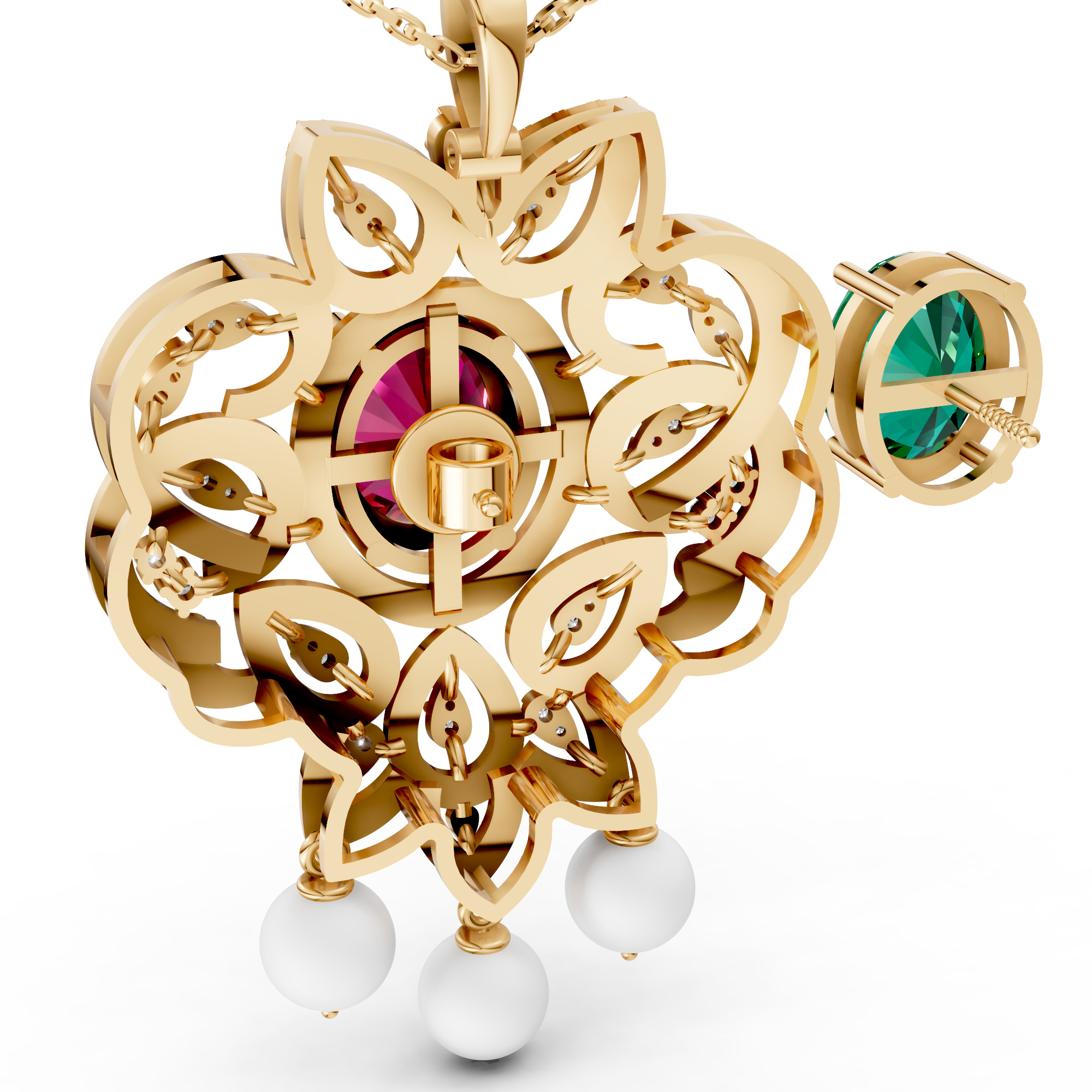 Changeable Stone Signature Diamond Pendant