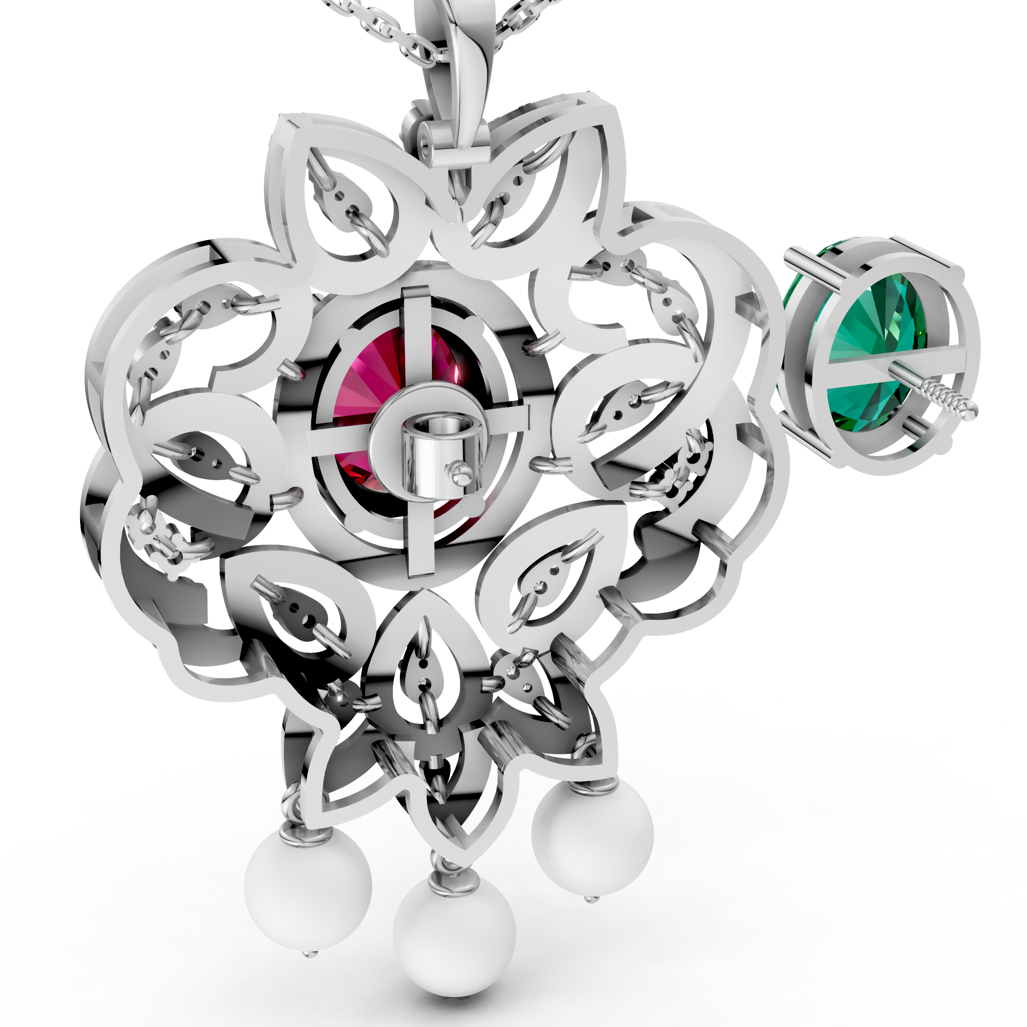 Changeable Stone Signature Diamond Pendant