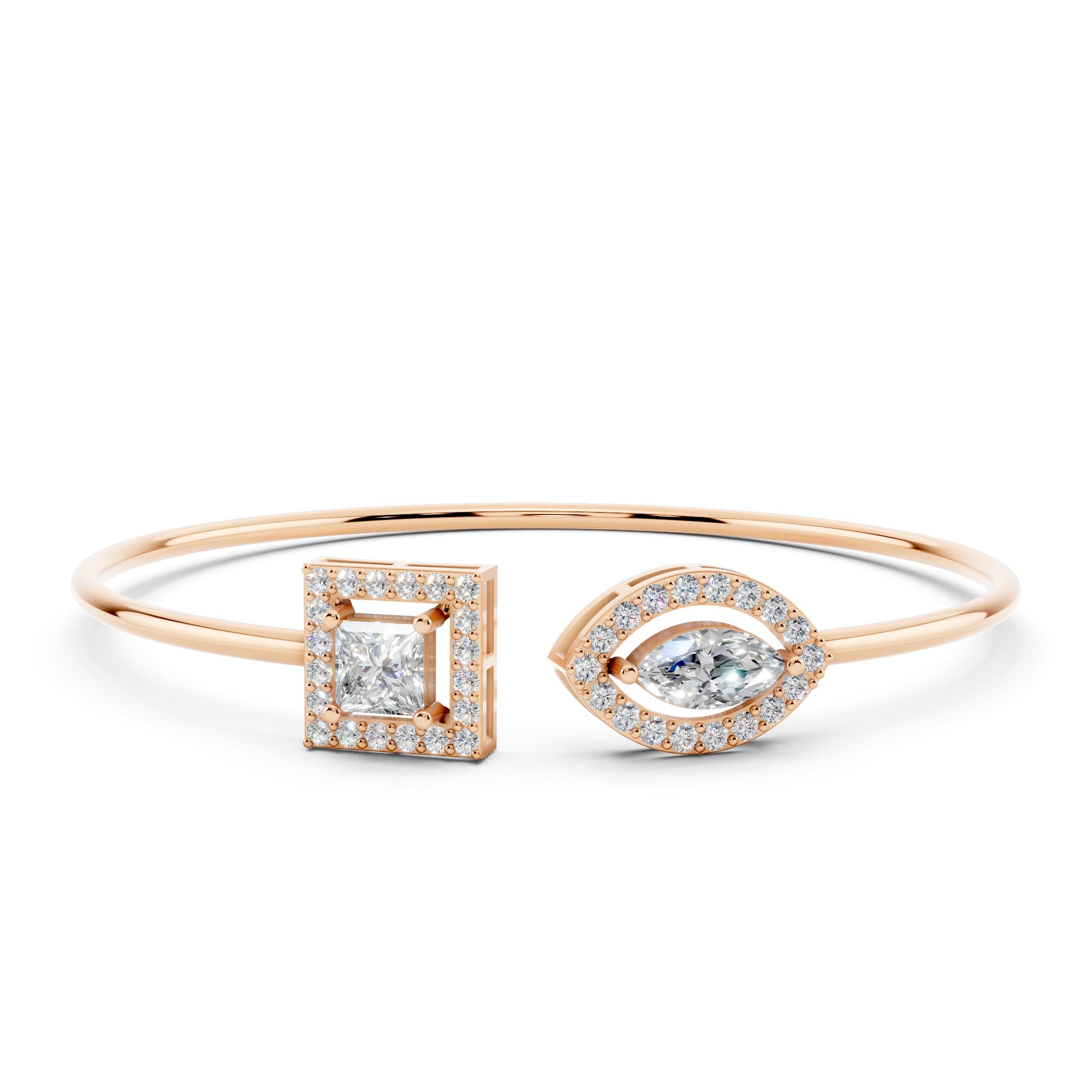 Princess and Marquise Flex Diamond Bracelet