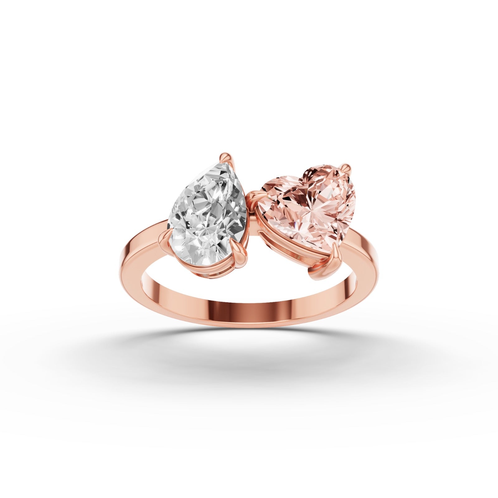 Holly & Gerry Pear and Pink Diamond Ring