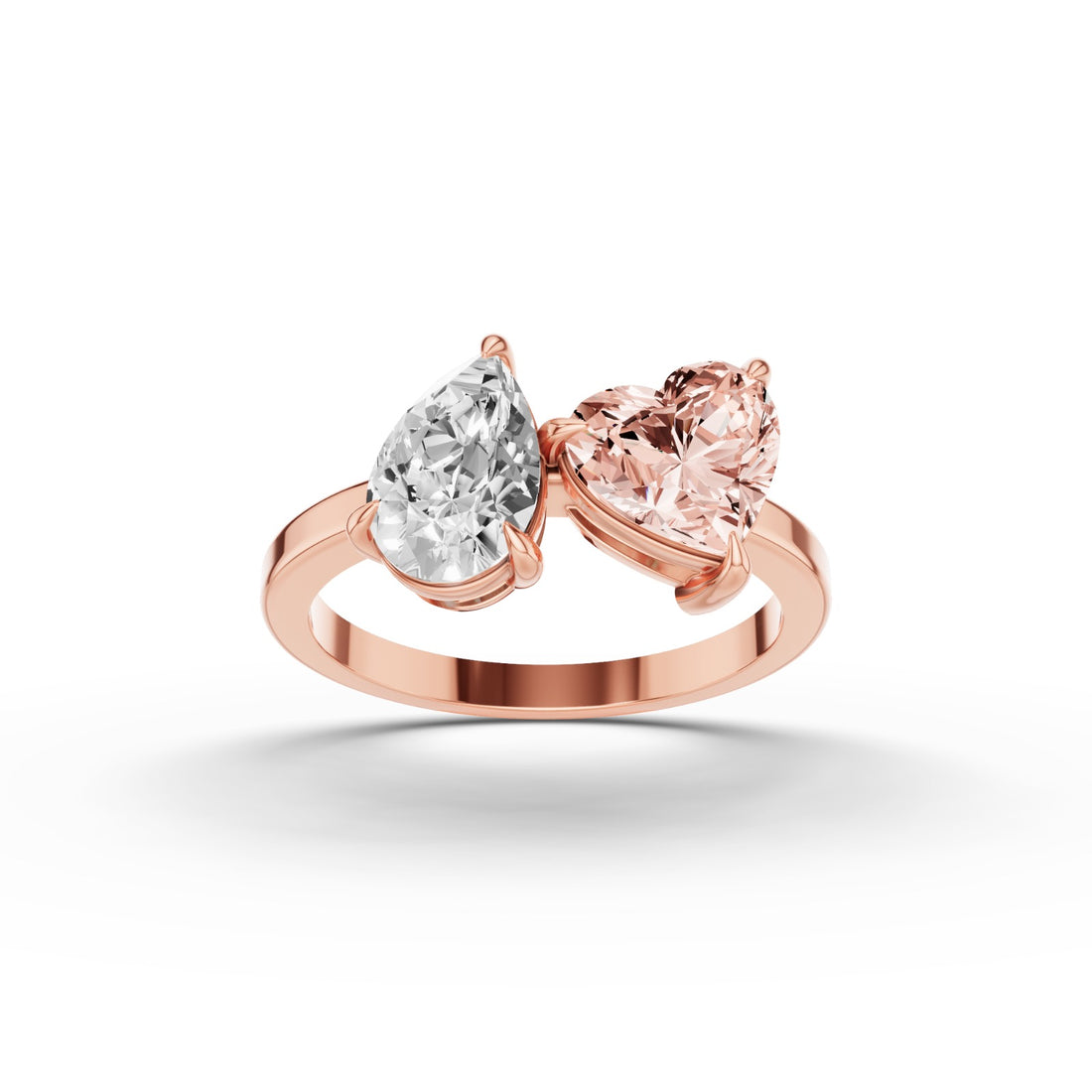 Holly & Gerry Pear and Pink Diamond Ring