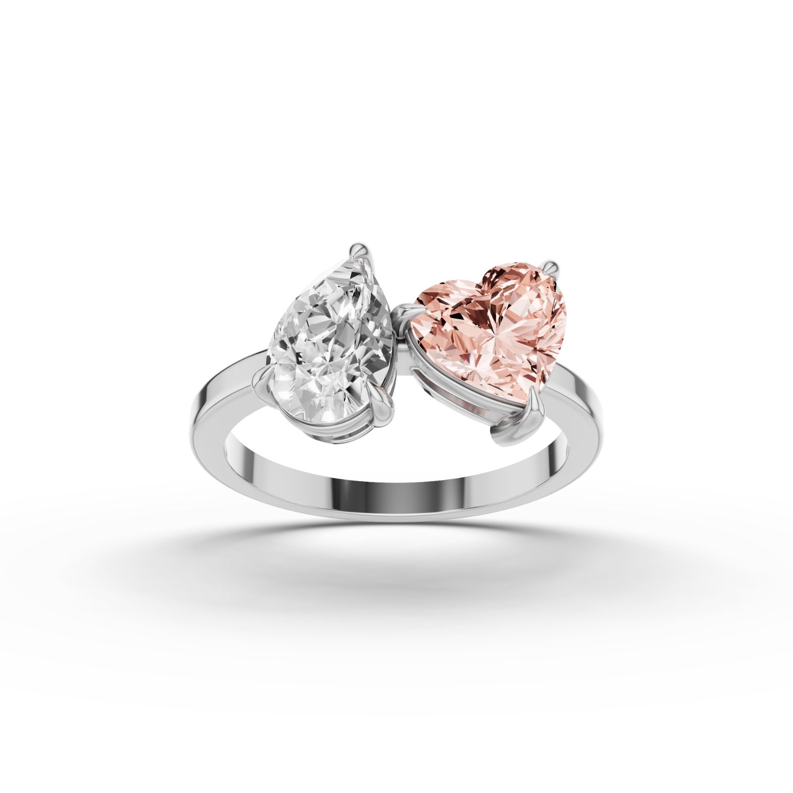 Holly & Gerry Pear and Pink Diamond Ring