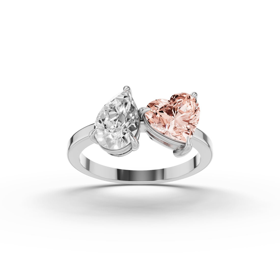 Holly & Gerry Pear and Pink Diamond Ring