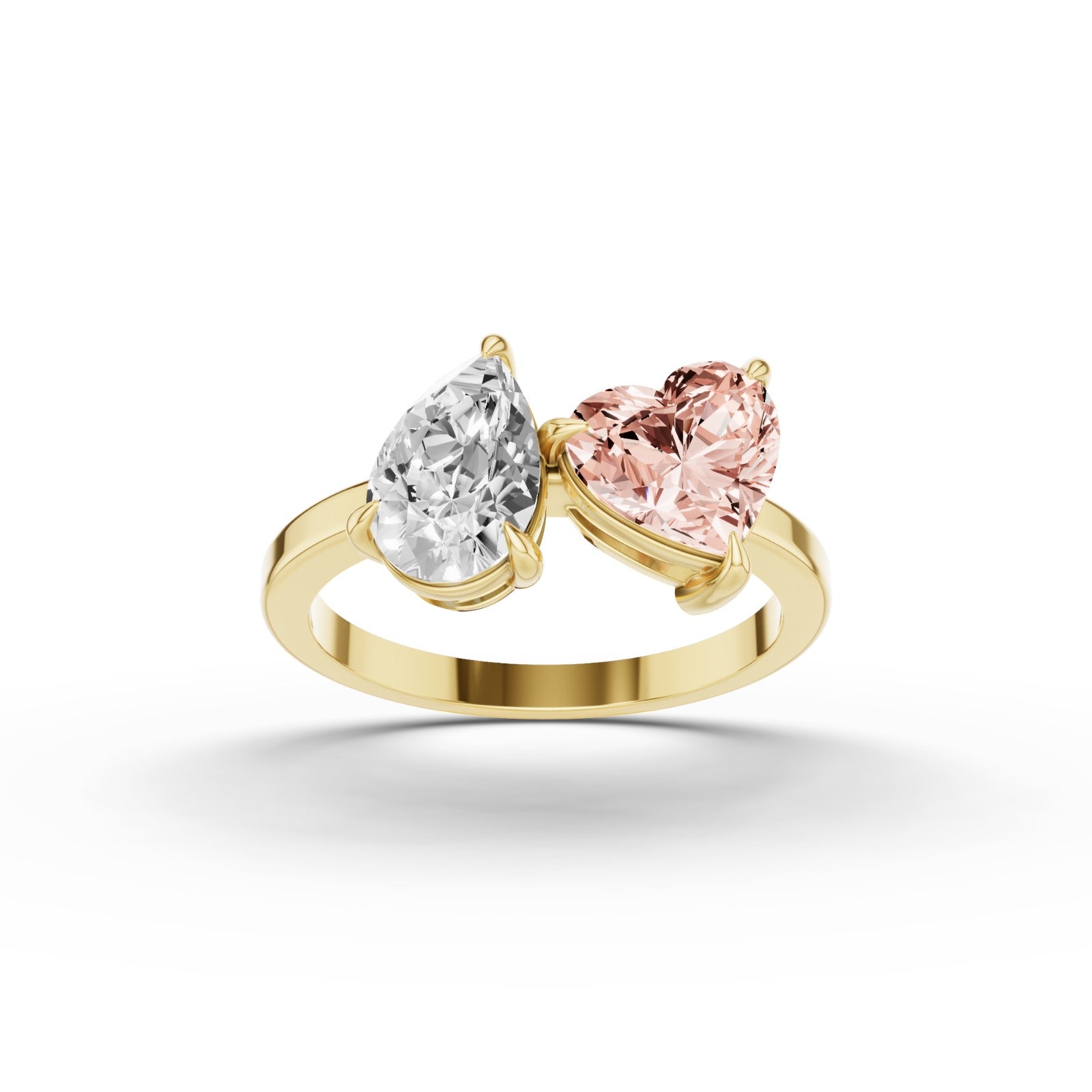 Holly & Gerry Pear and Pink Diamond Ring