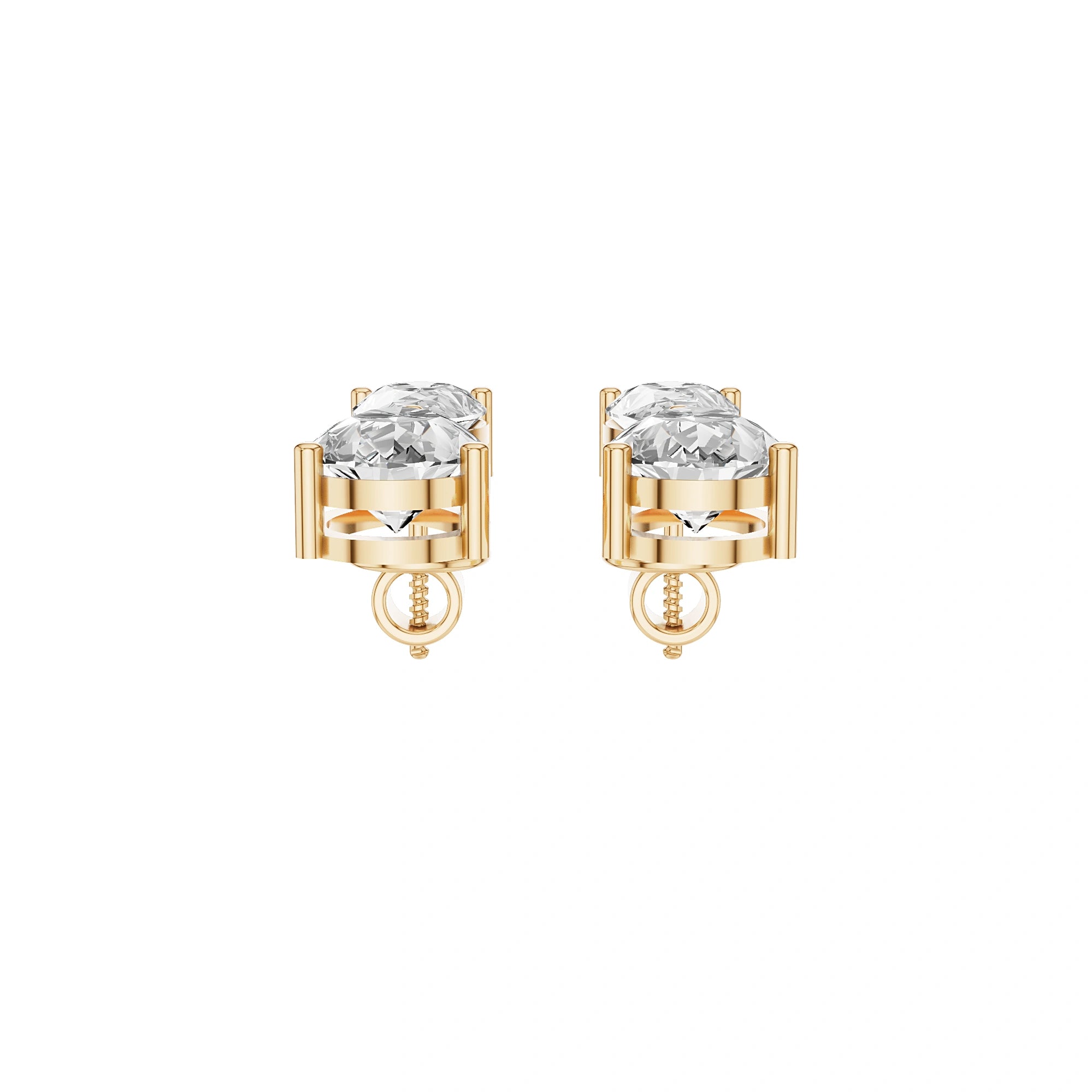 5 Carat Elara Double Pear Diamond Drop Earrings