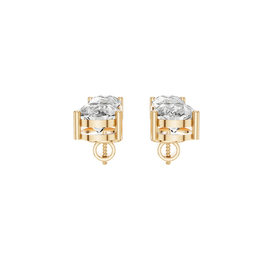 5 Carat Elara Double Pear Diamond Drop Earrings