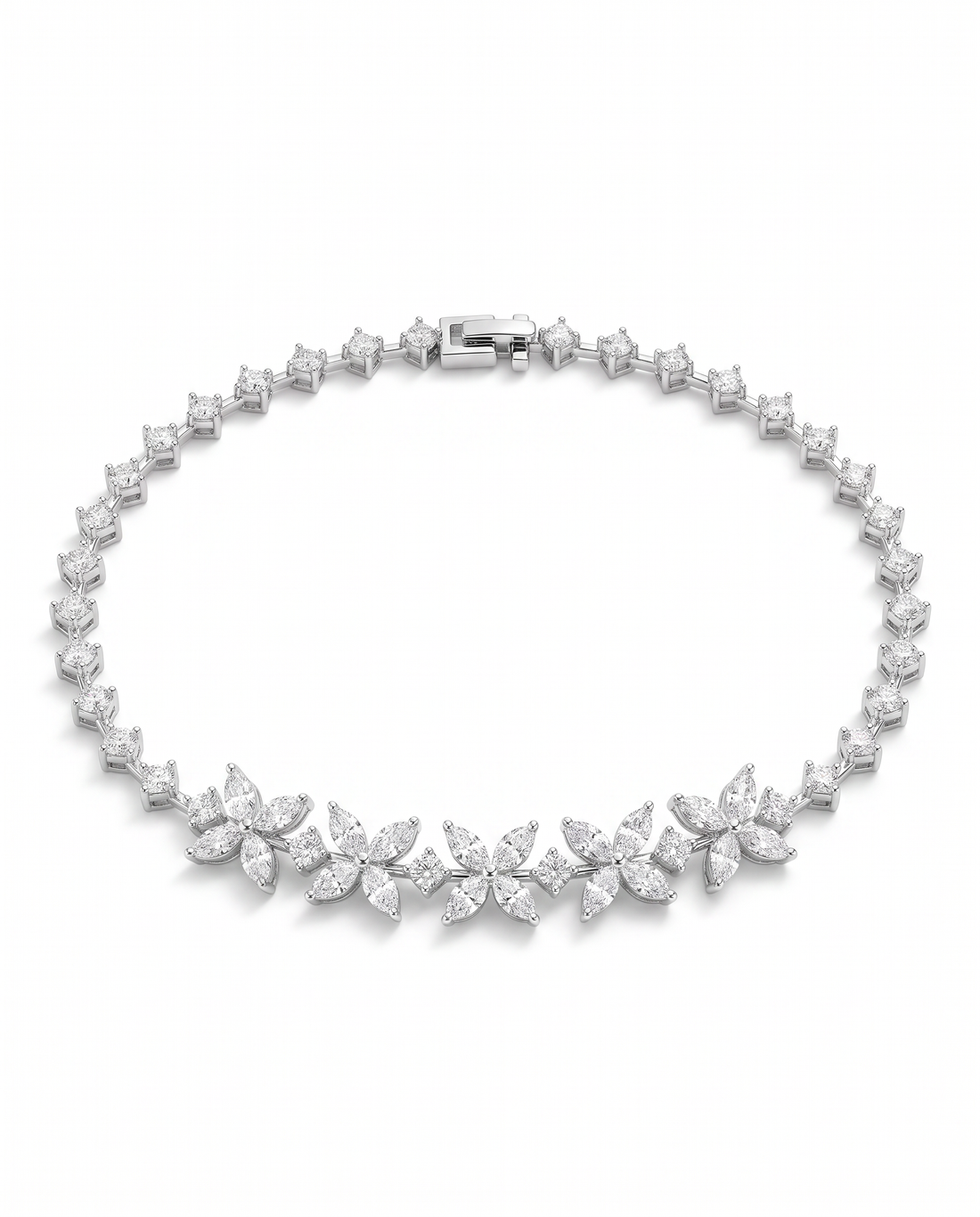 Floral Symphony Tennis Bracelet