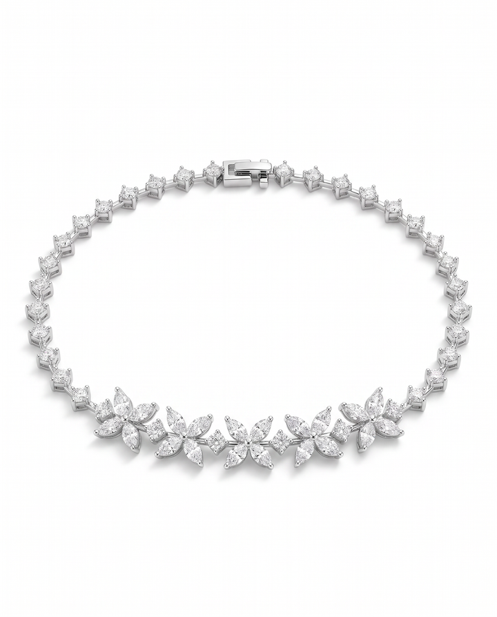 Floral Symphony Tennis Bracelet
