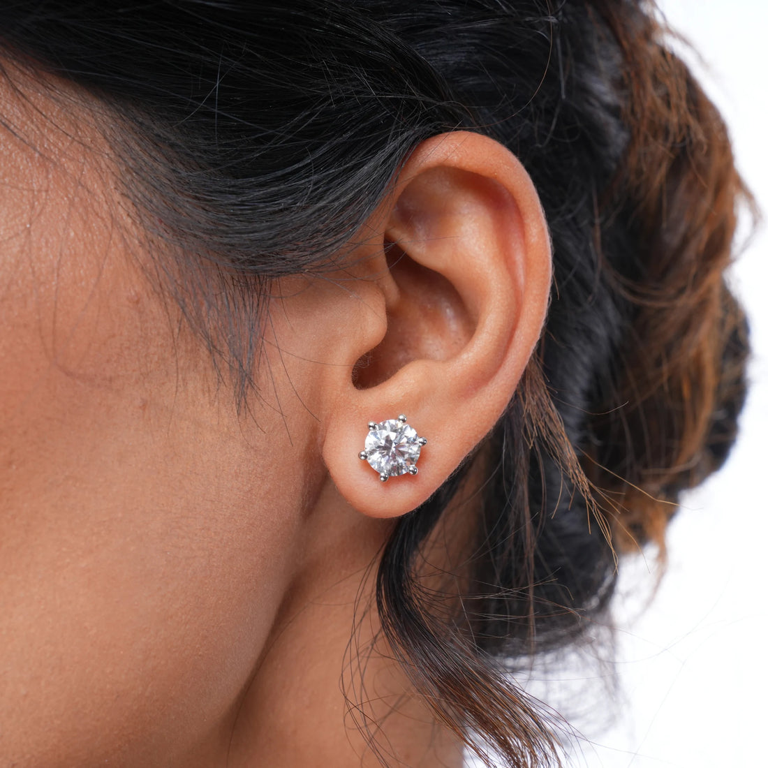 4 Carat Titanium Royale Solitaire Earrings