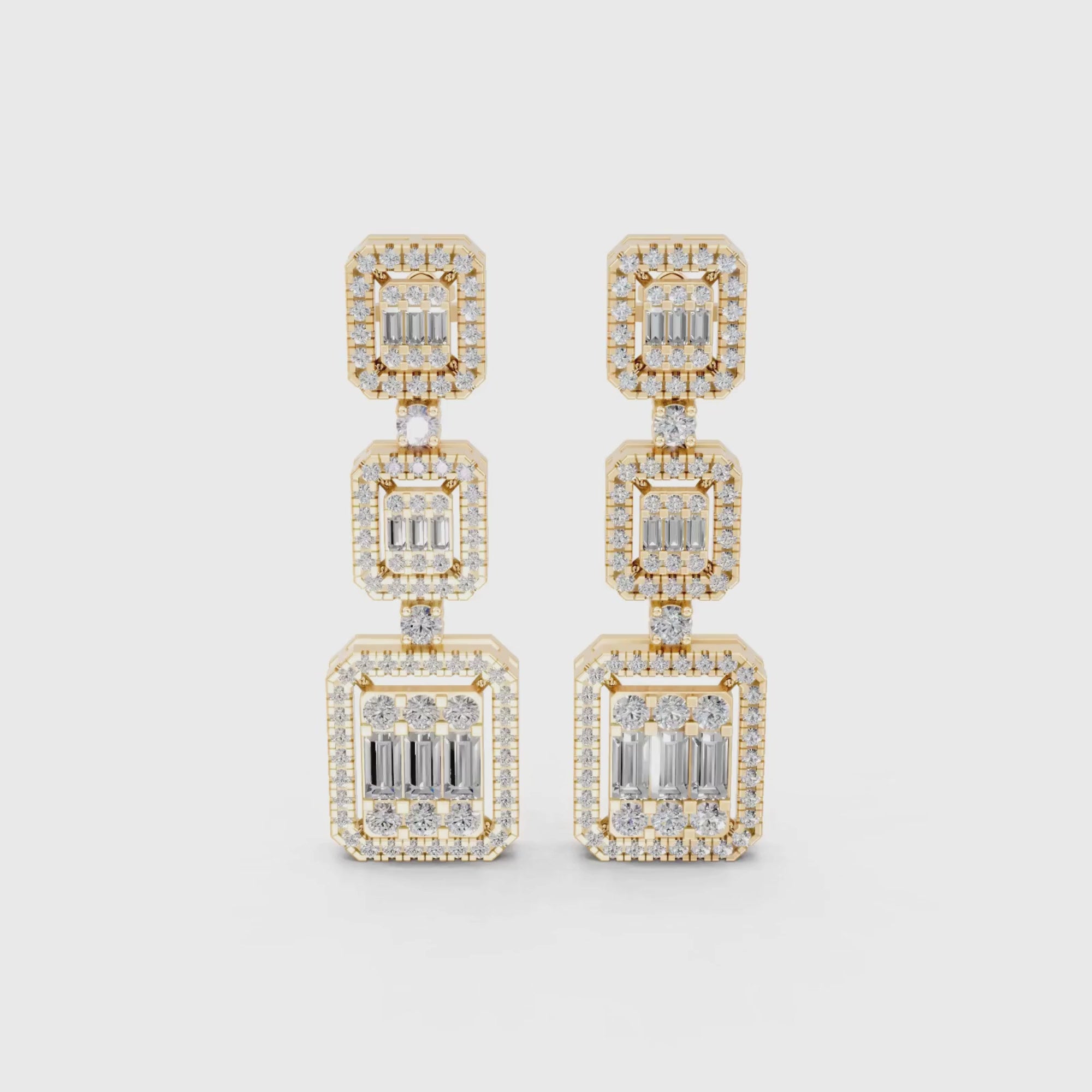 Timeless Brilliance: 3.8 Carat Diamond Danglers