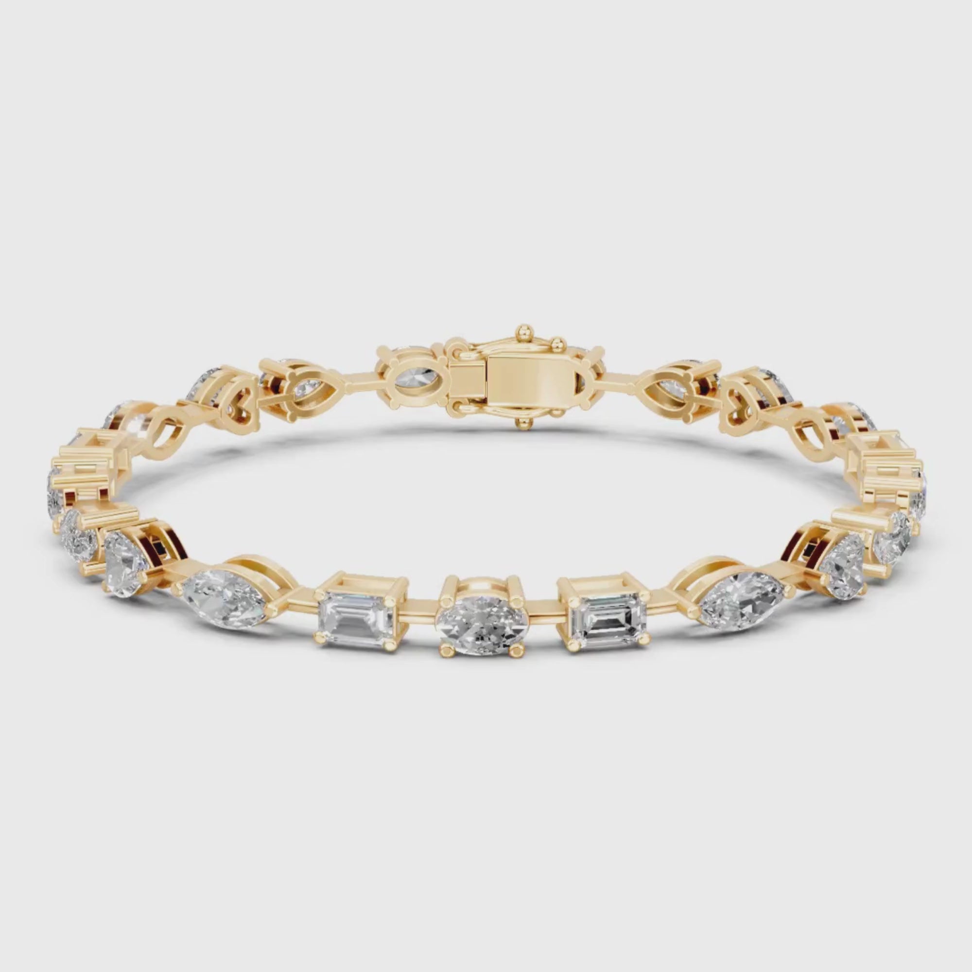 40 Cent Multi Shape Tennis Bracelet