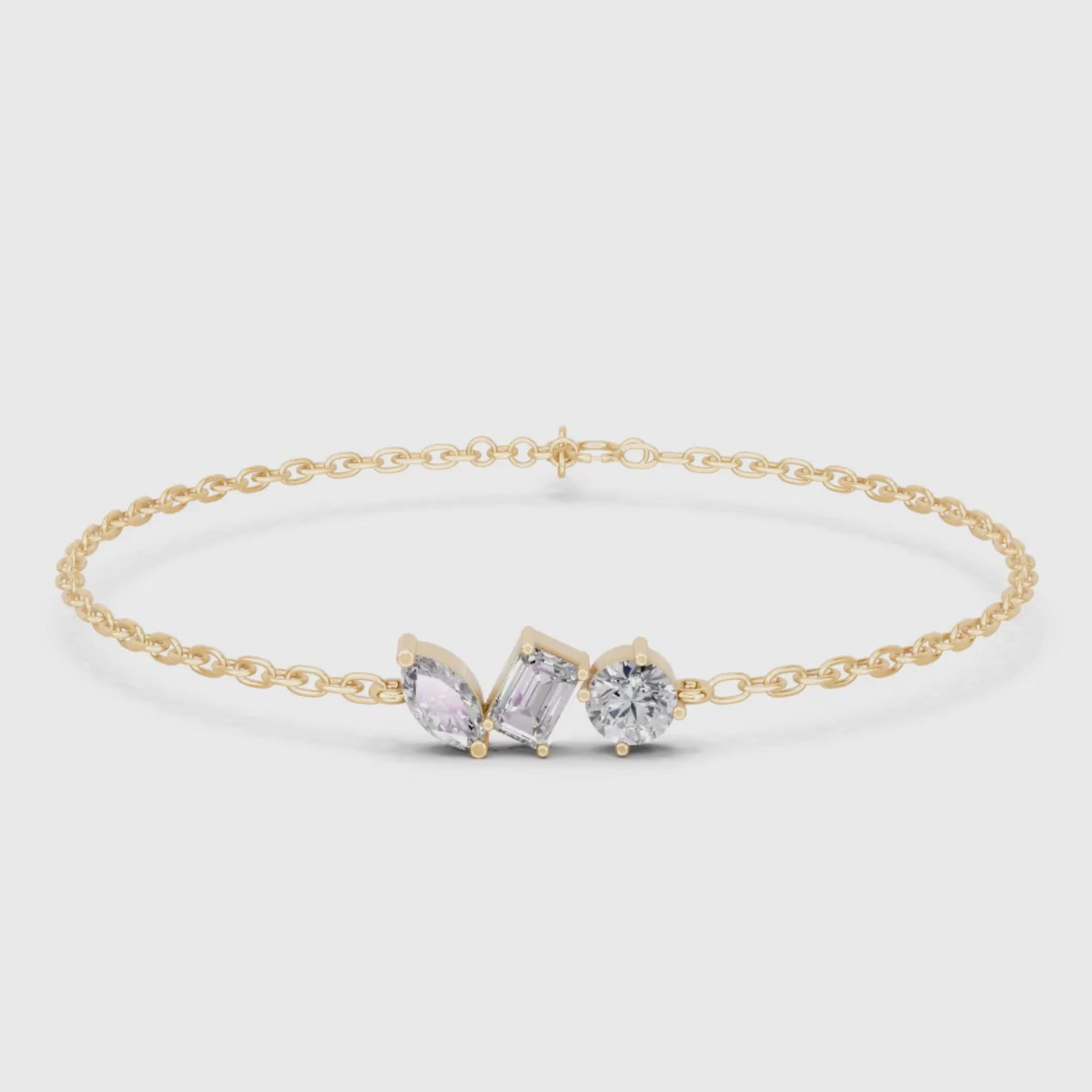 Ethereal Trinity Diamond Bracelet