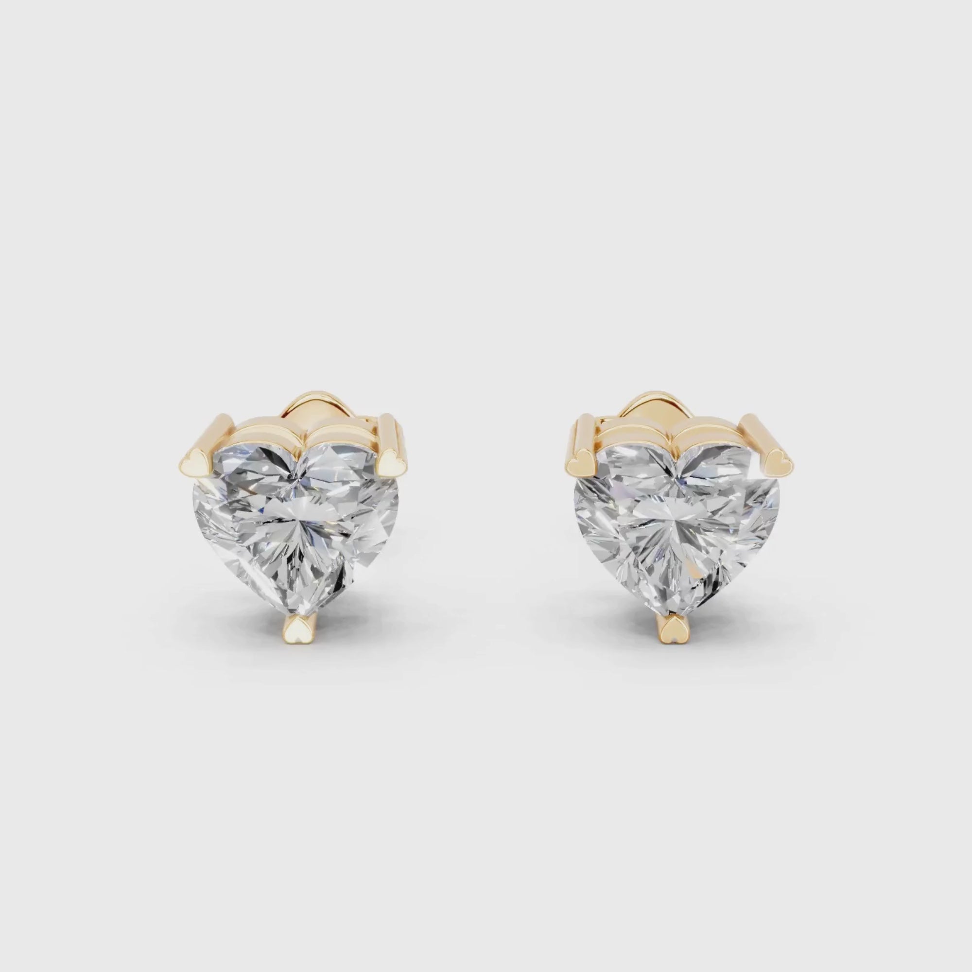 1 Carat Cassiopeia Heart Sparkle Diamond Studs